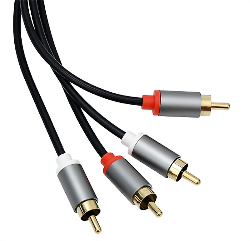 Premium Cinch Kabel Audio AUX 2 Stecker RCA Stereo HiFi