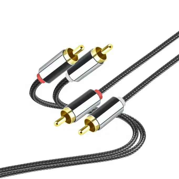 Premium Cinch Kabel Audio AUX 2 Stecker RCA Stereo HiFi