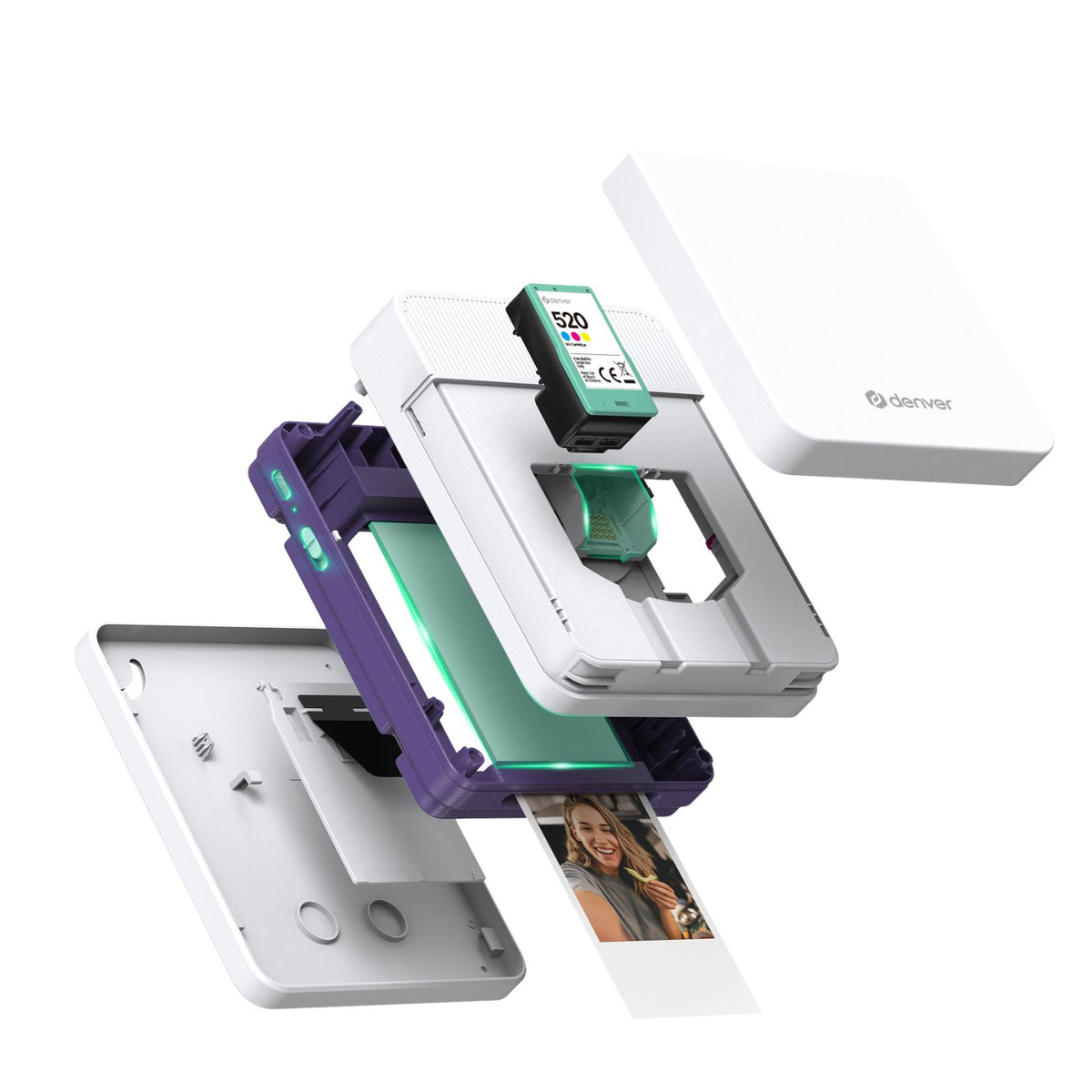 DENVER MCP-6010 mobiler Farbdrucker mit Bluetooth