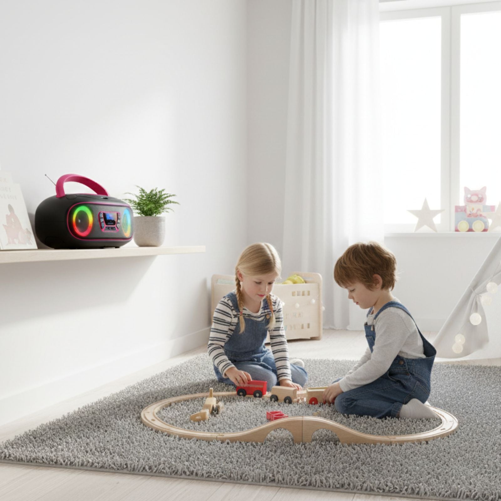 DENVER TDB-212 – DAB+ Boombox mit Bluetooth CD-Player AUX