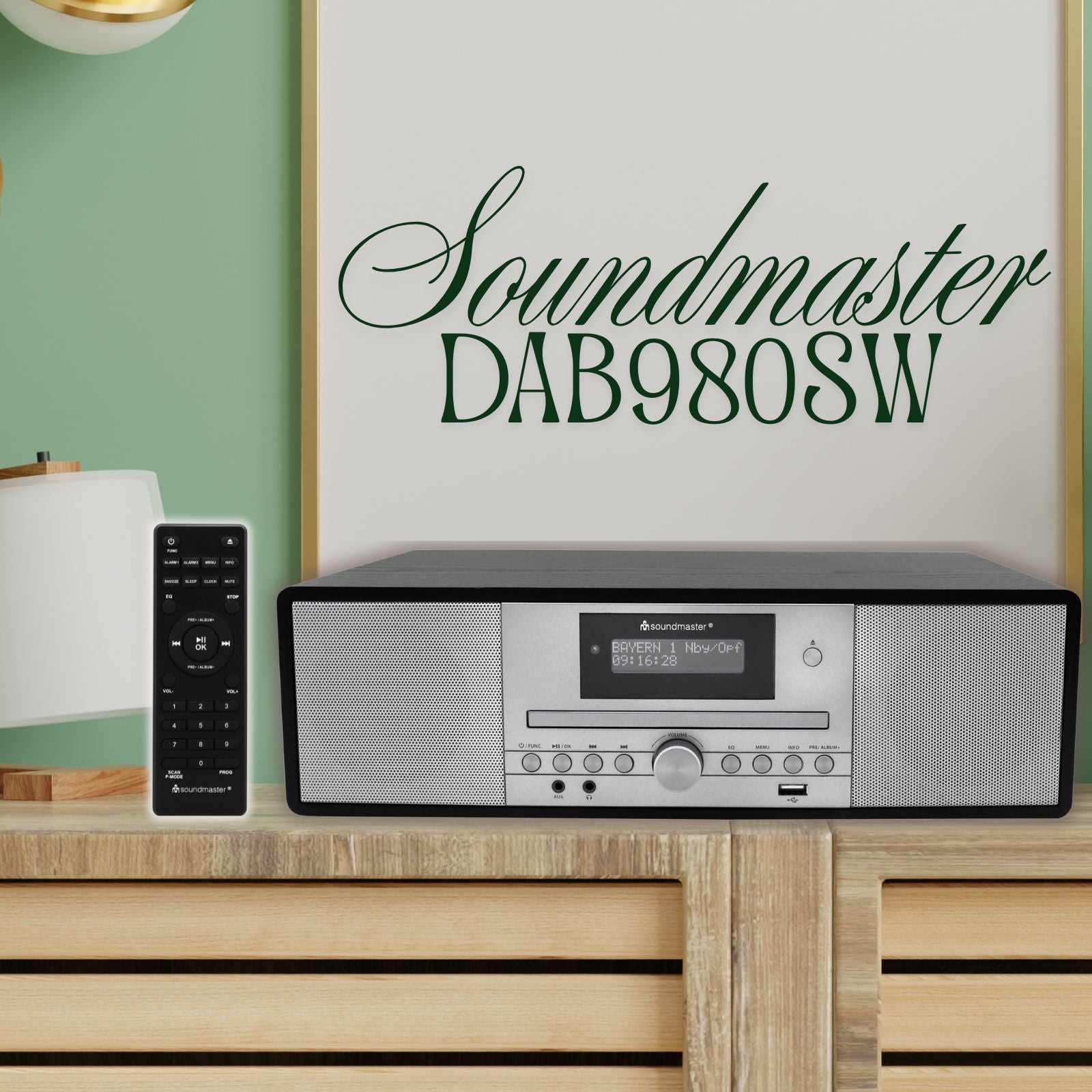 Soundmaster DAB980SW Stereo Kompaktanlage DAB + /UKW CD‑MP3