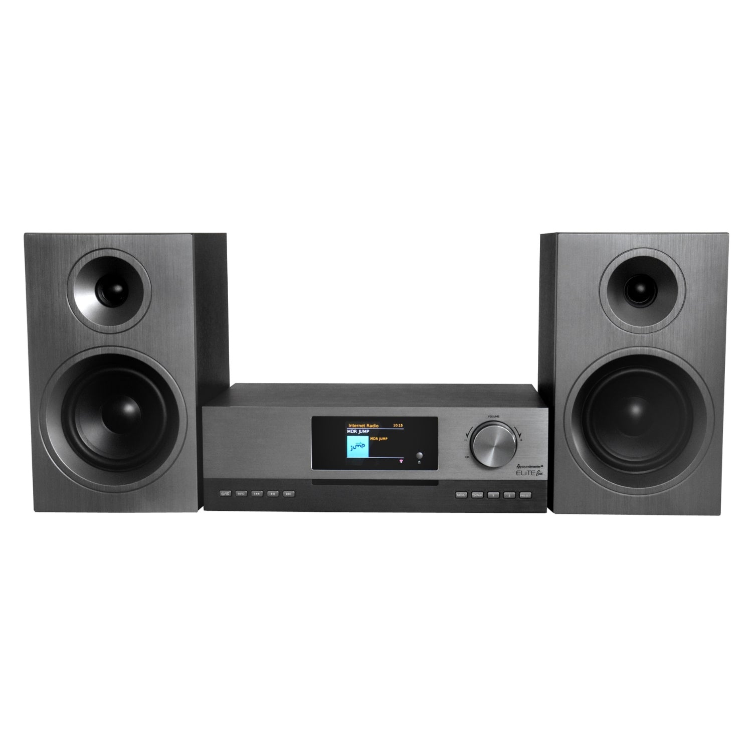 Soundmaster EliteLine ICD5000SW stereo system Internet radio CD player WLAN DAB+ FM radio USB AUX optical input Undok app control Spotify 2 x 50 watts RMS