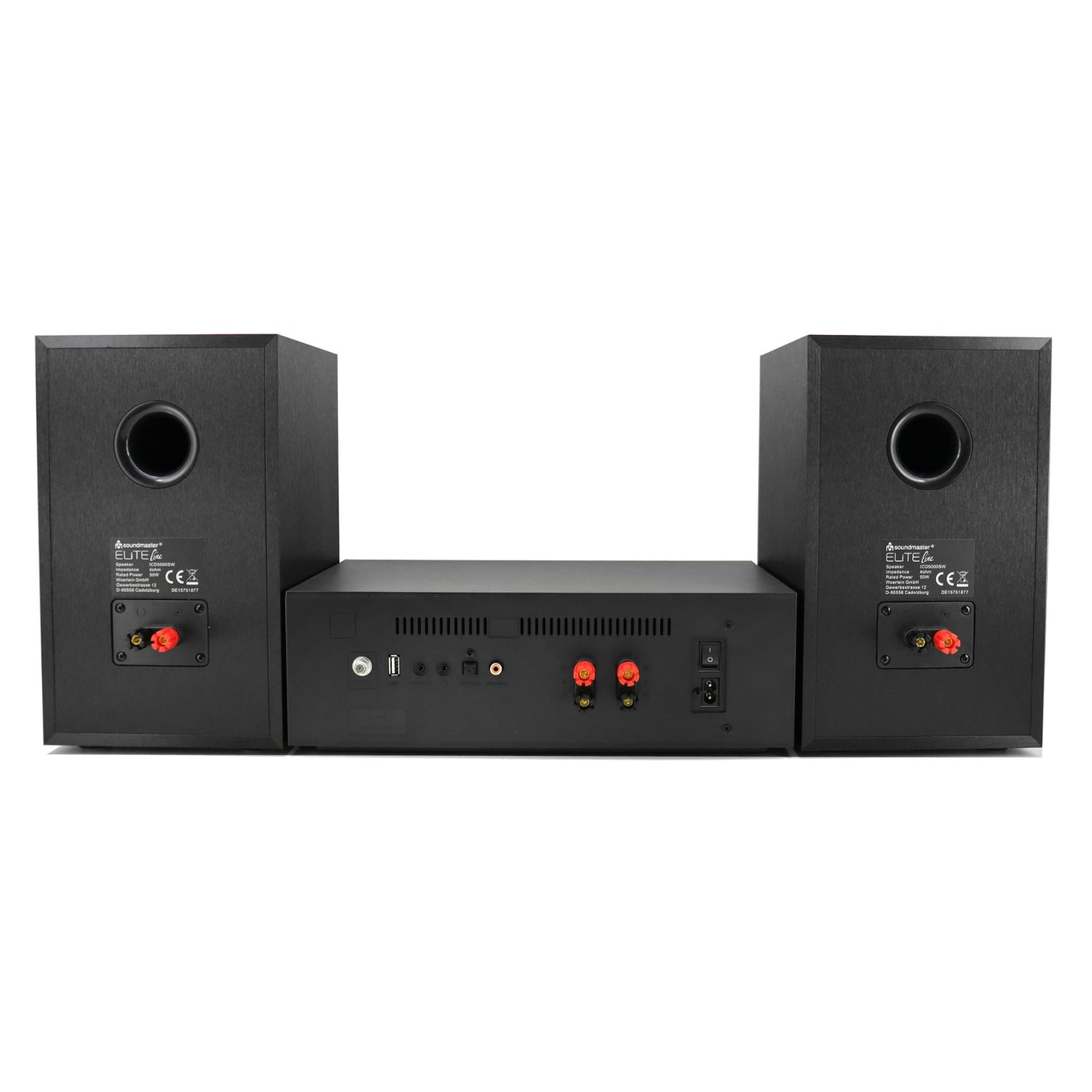 soundmaster eliteline icd5000sw hifi musikcenter internetradio kompaktanlage wlan dab ukw radio cd player usb mp3 app steuerung spotify – Ansicht 5 – Produktbild von Soundmaxx Online