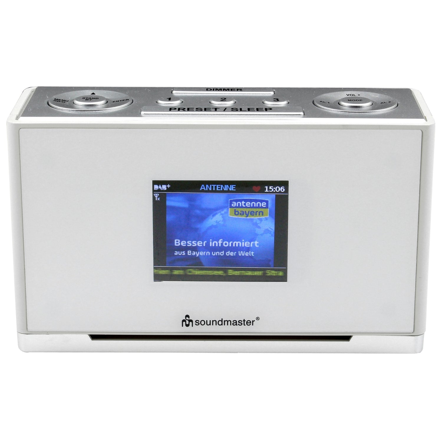 Soundmaster UR240WE Radiowecker mit Farbdisplay DAB+