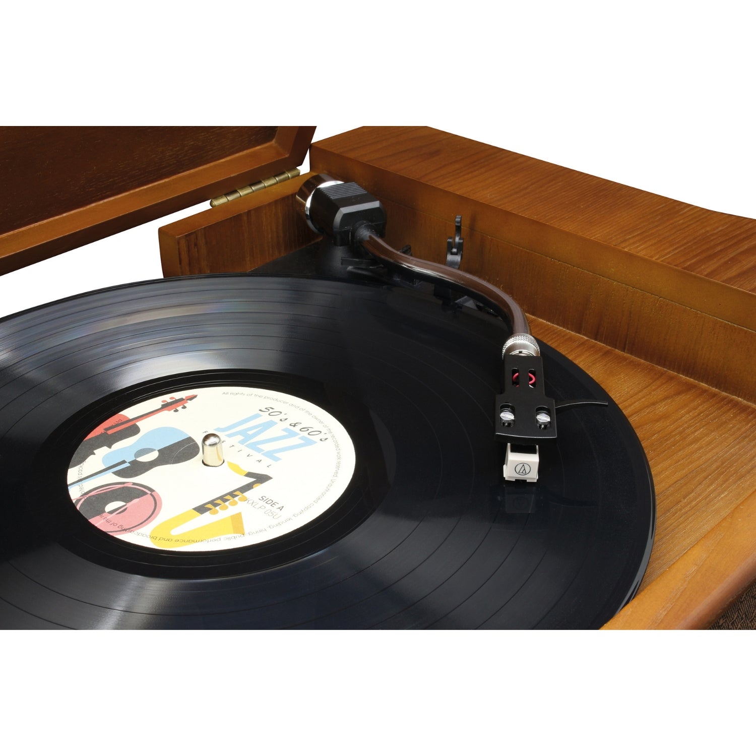 Soundmaster NR566BE 7-in-1 nostalgic stereo system with record player Audio Technica magnetic pickup | Digital radio DAB+ | CD-MP3 | USB | Cassette | Bluetooth | Digitization function | Equalizer