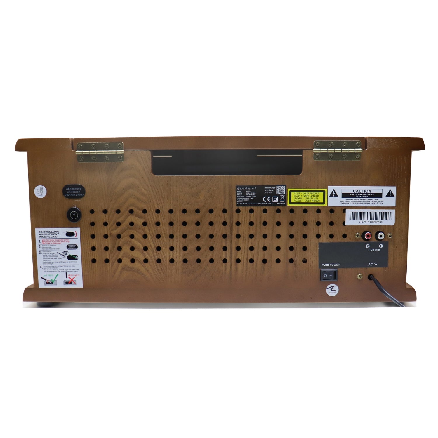 soundmaster nr546br nostalgie stereo dab ukw digitalradio mit plattenspieler inkl audio technica magnettonabnehmersystem cd mp3 usb kassette bluetooth und encoding – Ansicht 13 – Produktbild von Soundmaxx Online