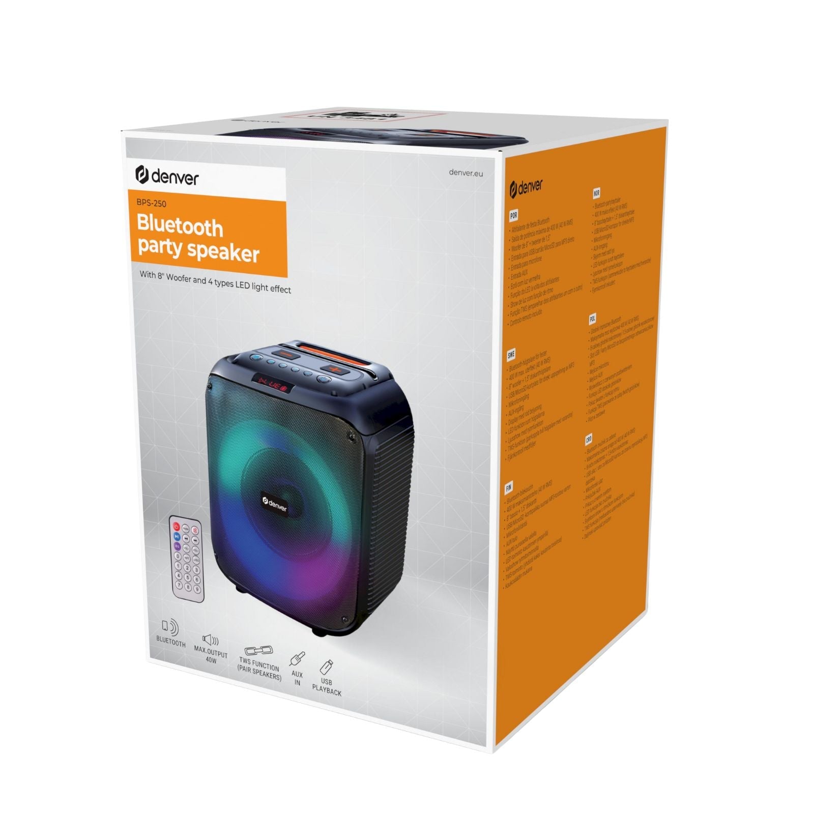 Denver BPS-250 Bluetooth Party Speaker