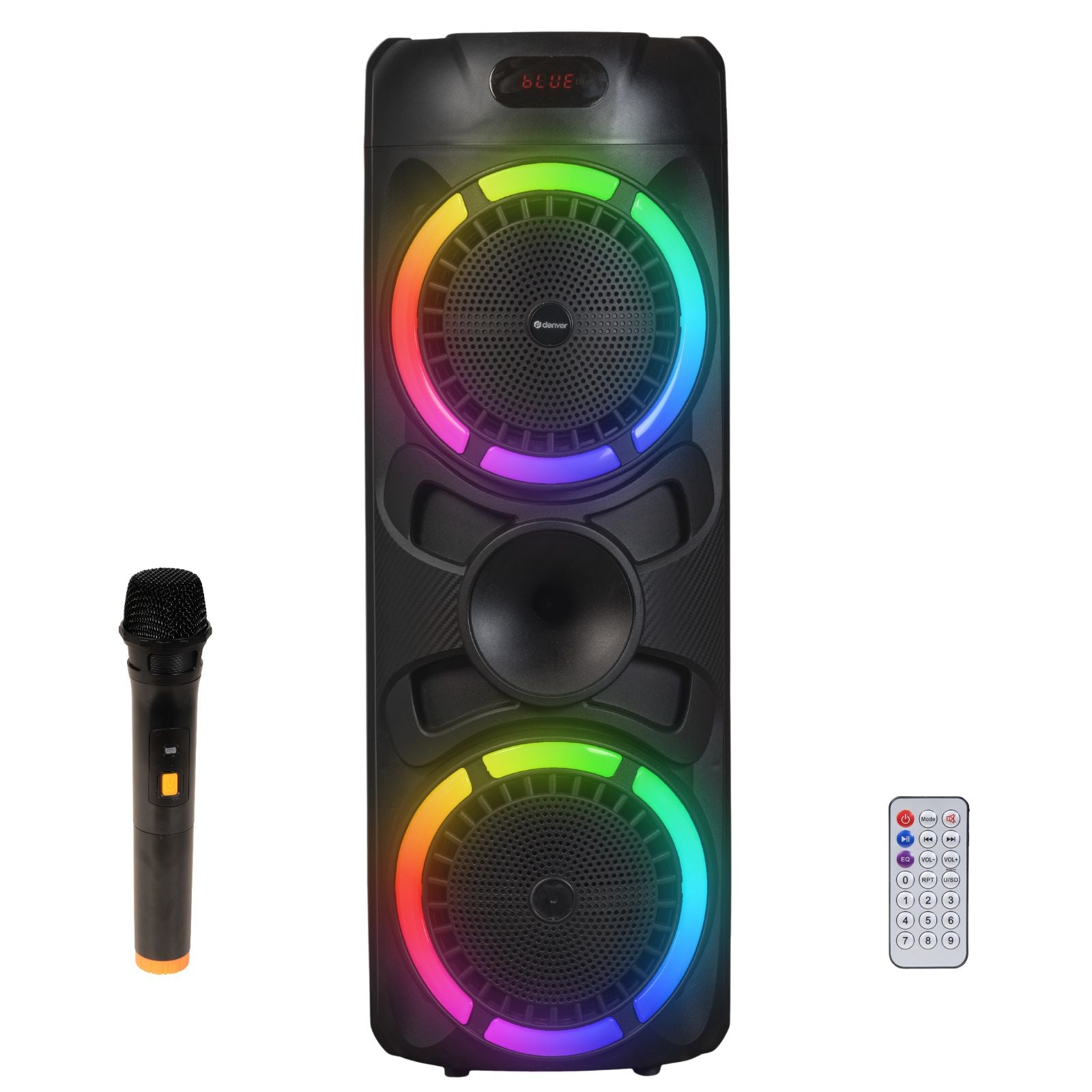 DENVER BPS-459 – Karaoke Bluetooth-Partylautsprecher Akku