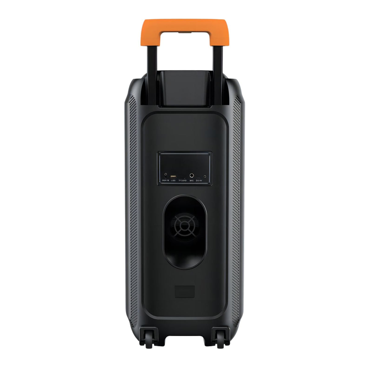 denver tsp 456 bluetooth trolley lautsprecher mit led lichtshow mikrofon – Rückansicht – Produktbild von Soundmaxx Online