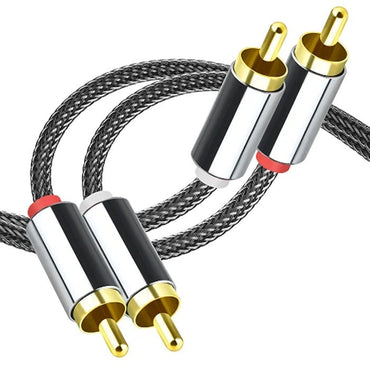 rca kabel hifi stereo vergoldete stecker – Seitenansicht – Produktbild von Soundmaxx Online