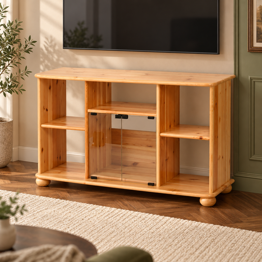Anika TV-Schrank aus Kiefernholz 125 x 77 cm | 100% Bio Massivholz