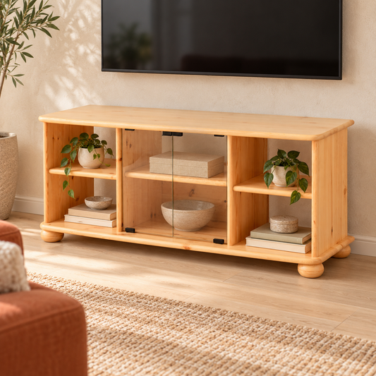 Anika TV-Schrank 125er aus 100% Bio Kiefer Massivholz