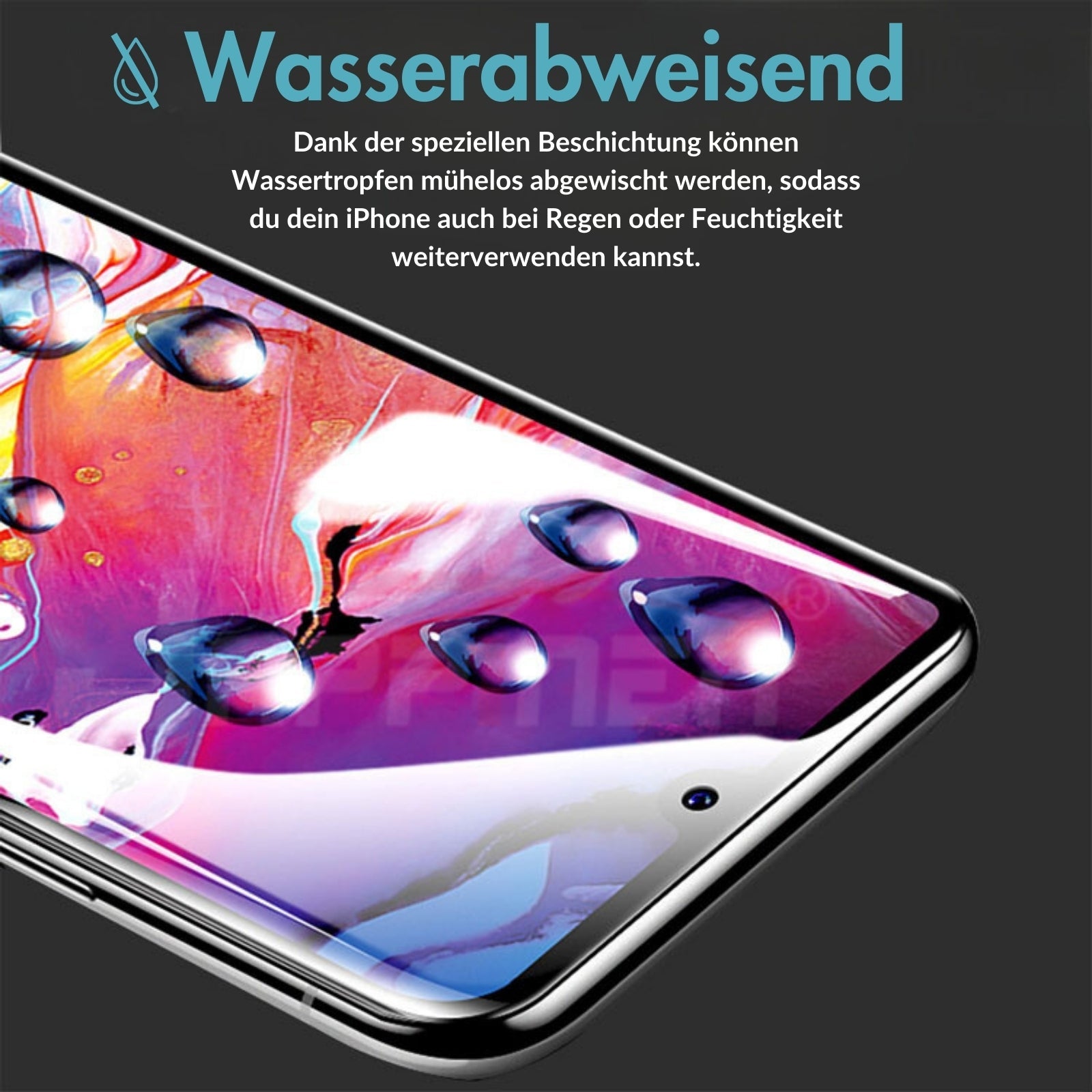 monkeytec 3 stuck panzerglas apple iphone h9 displayschutzglas anti fingerprint – Ansicht 5 – Produktbild von Soundmaxx Online
