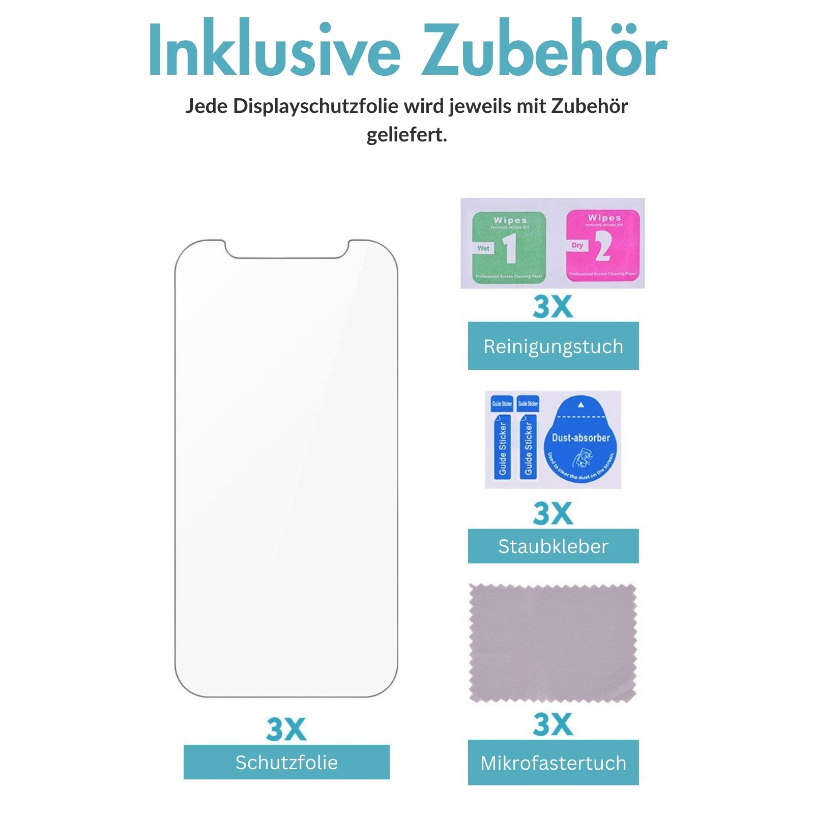 monkeytec 3 stuck panzerglas apple iphone h9 displayschutzglas anti fingerprint – Ansicht 11 – Produktbild von Soundmaxx Online