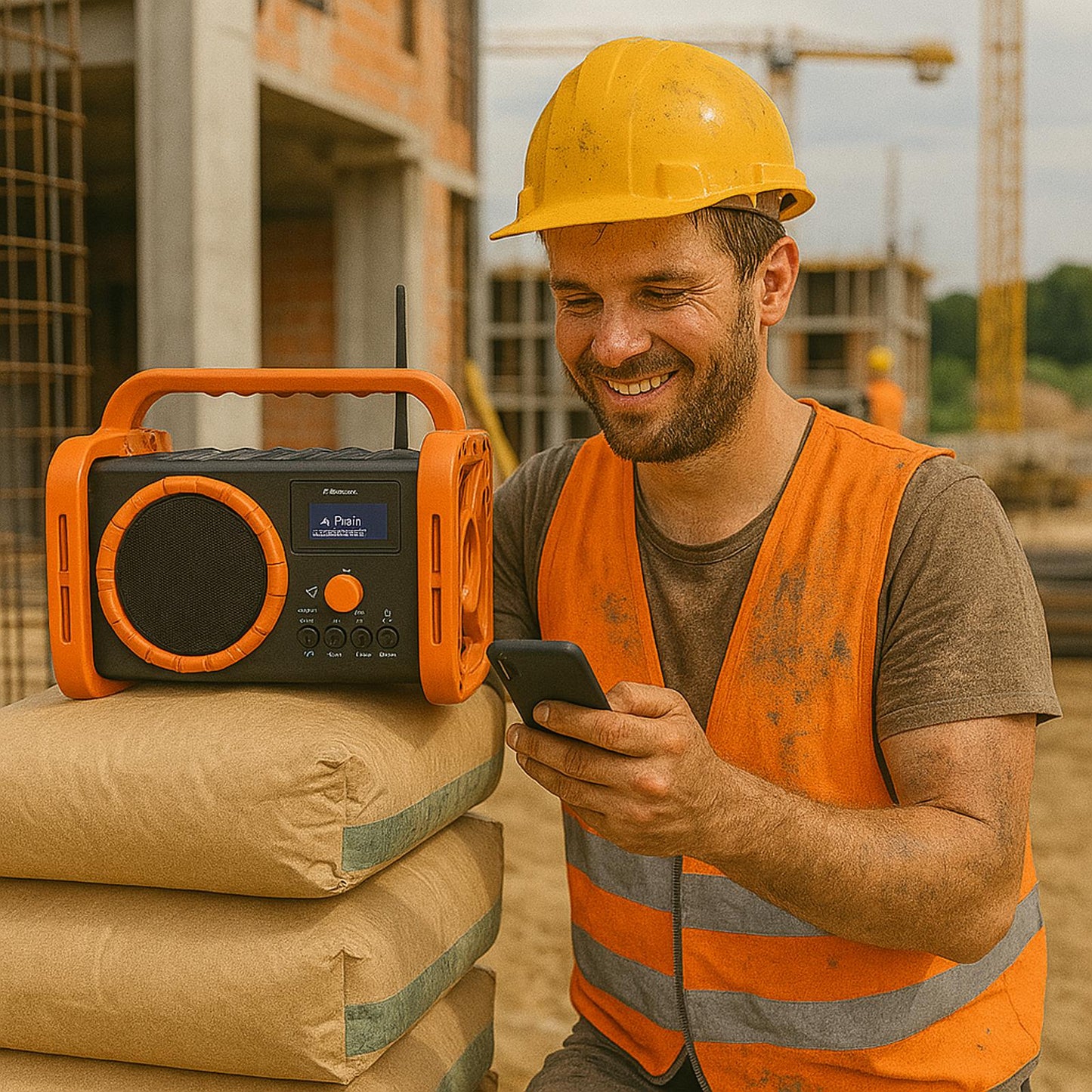 Soundmaster DAB80OR Baustellenradio Gartenradio