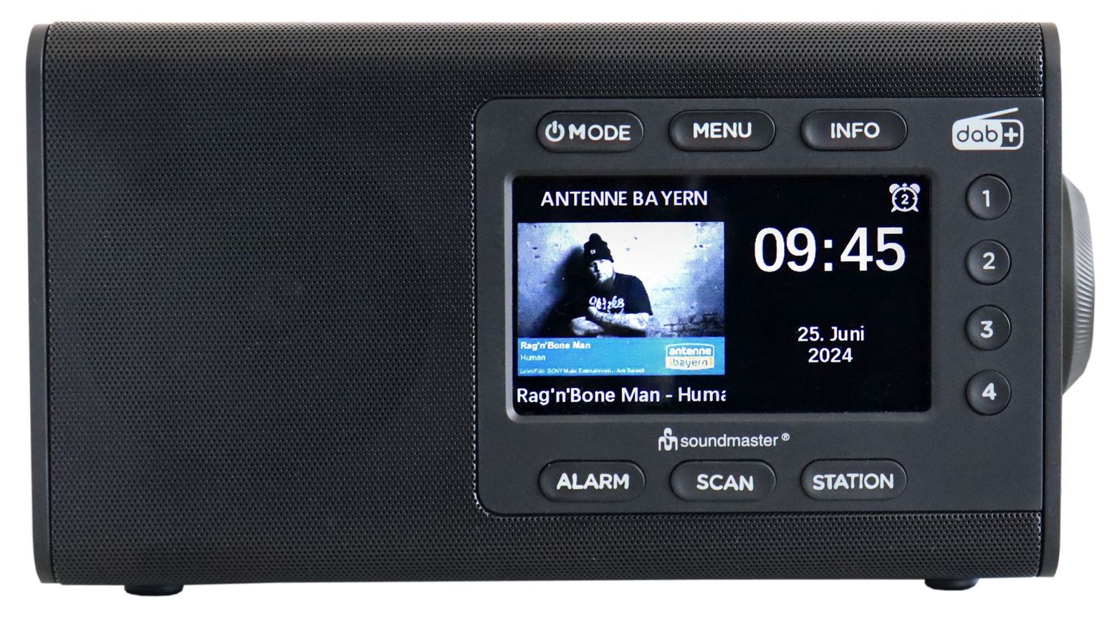 soundmaster dab900 digitalradio mit dab ukw fm bluetooth wecker – Detailaufnahme – Produktbild von Soundmaxx Online