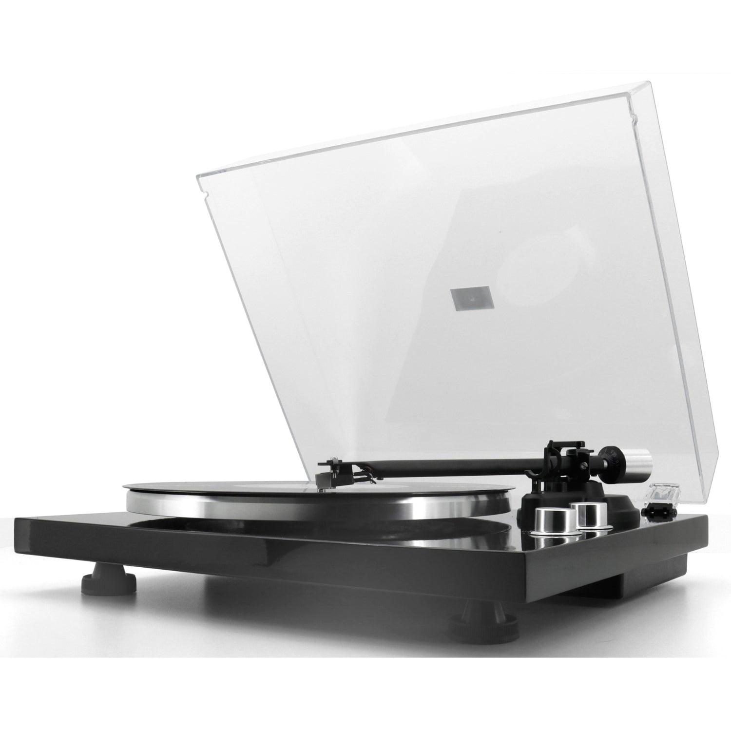 soundmaster eliteline pl790sw plattenspieler mit audio technica magnettonabnehmersystem und bluetooth ubertragung – Rückansicht – Produktbild von Soundmaxx Online