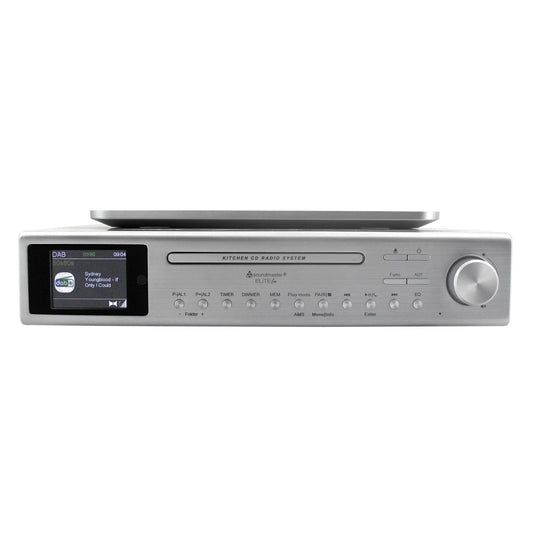 Soundmaster EliteLine UR2180SI Küchenradio Unterbauradio CD-Player DAB+ UKW-Radio USB Bluetooth LED-Arbeitsplatzbeleuchtung – Frontansicht – Produktbild von Soundmaxx Online