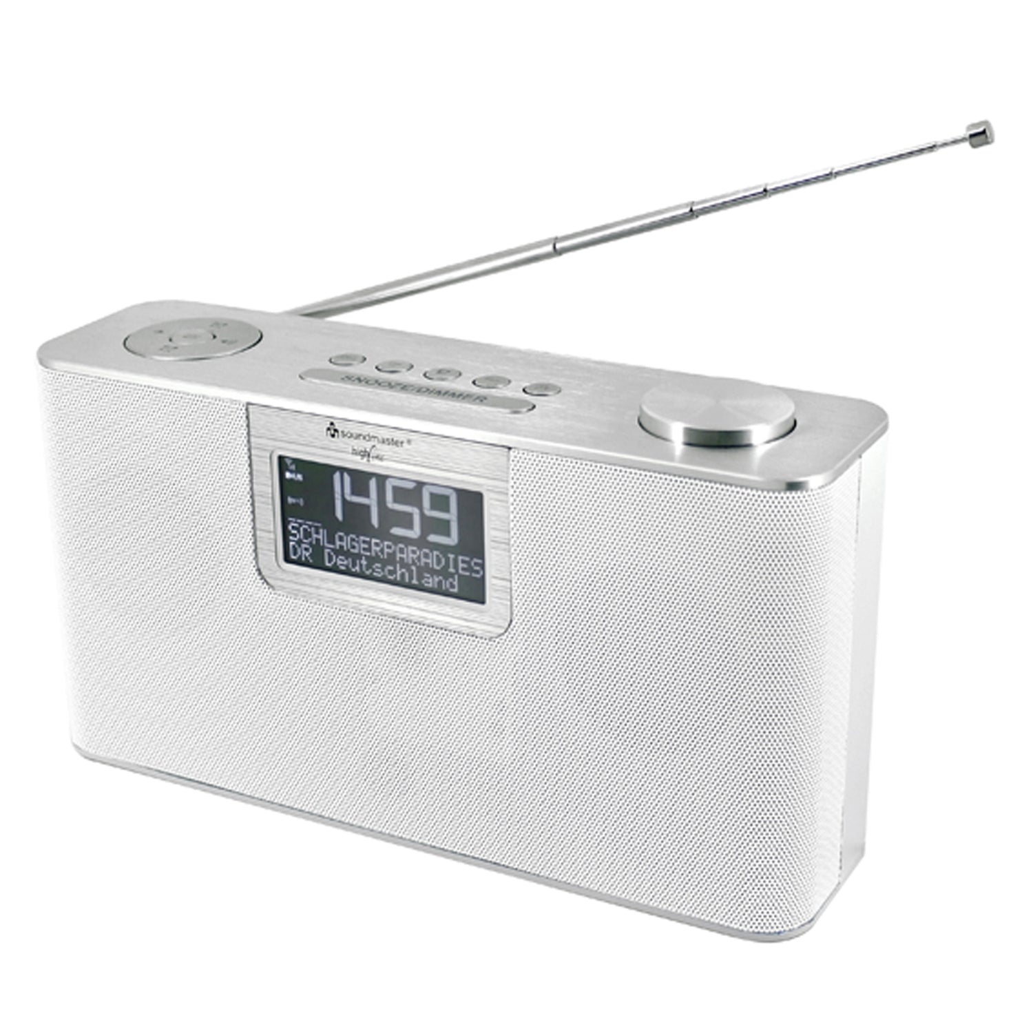 Soundmaster HighLine DAB700WE tragbares Digitalradio DAB+ UKW mit USB SD Bluetooth – Frontansicht – Produktbild von Soundmaxx Online