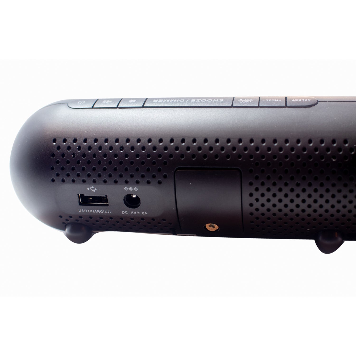 Soundmaster UR6600SW Radiowecker mit Nachtlicht stufenlos dimmbar DAB+ UKW-Radio Dual-Alarm USB-Ladefunktion – Frontansicht – Produktbild von Soundmaxx Online