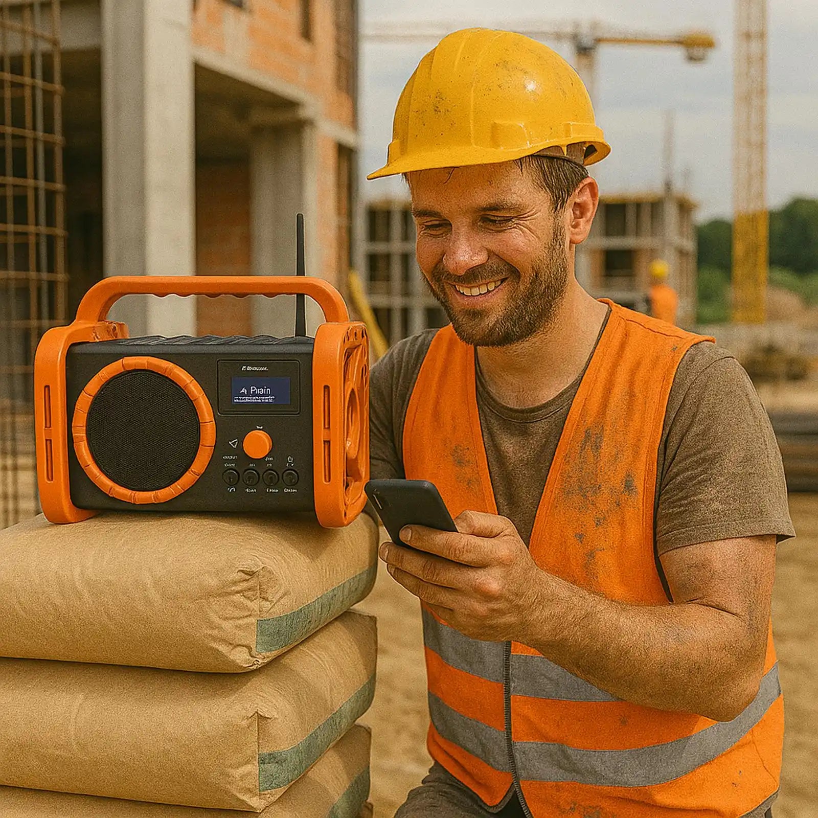 Soundmaster DAB80OR Baustellenradio Gartenradio