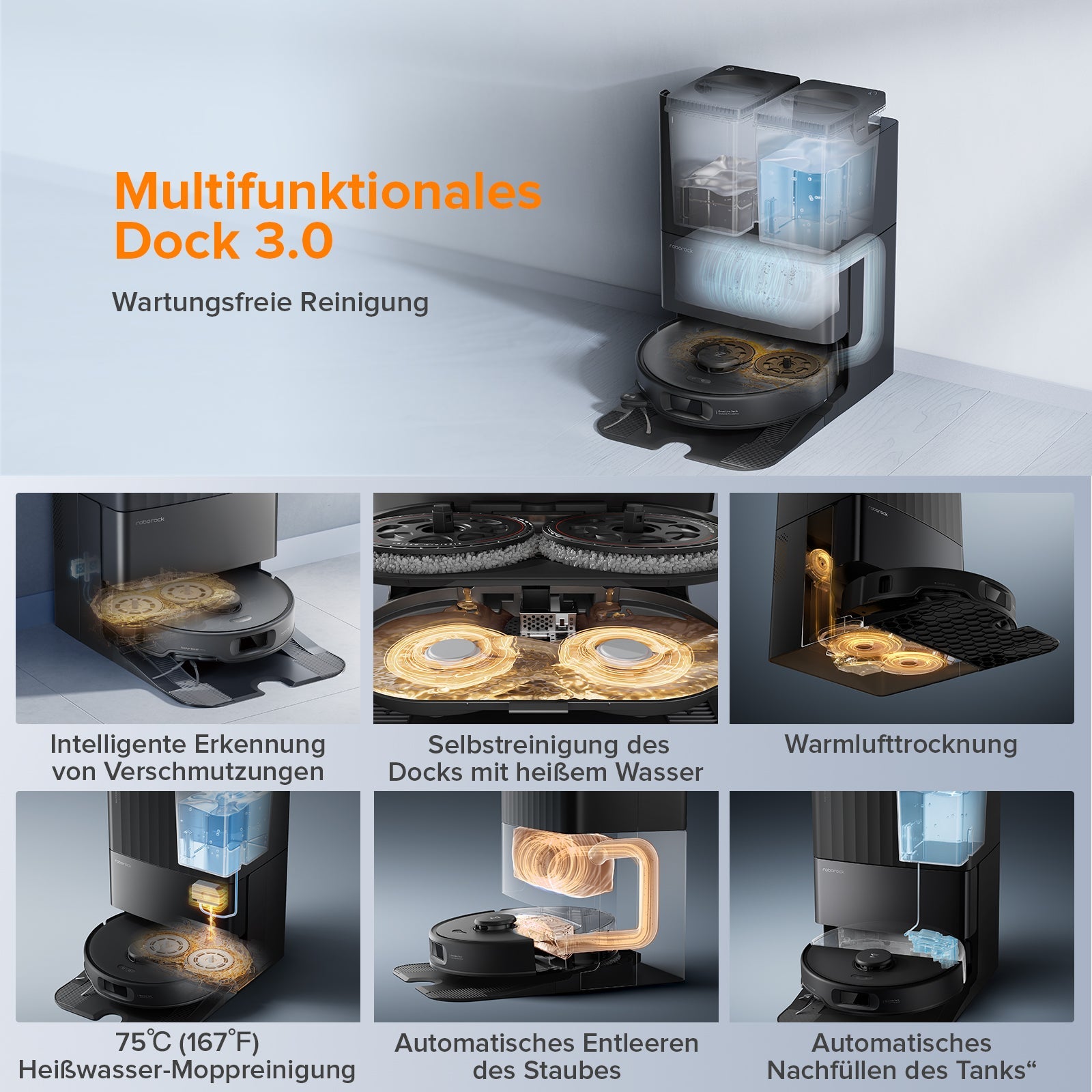 Roborock Qrevo Edge S5A Saugroboter (verbessert von Qrevo Pro) mit Multifunktions-Dockingstation 3.0