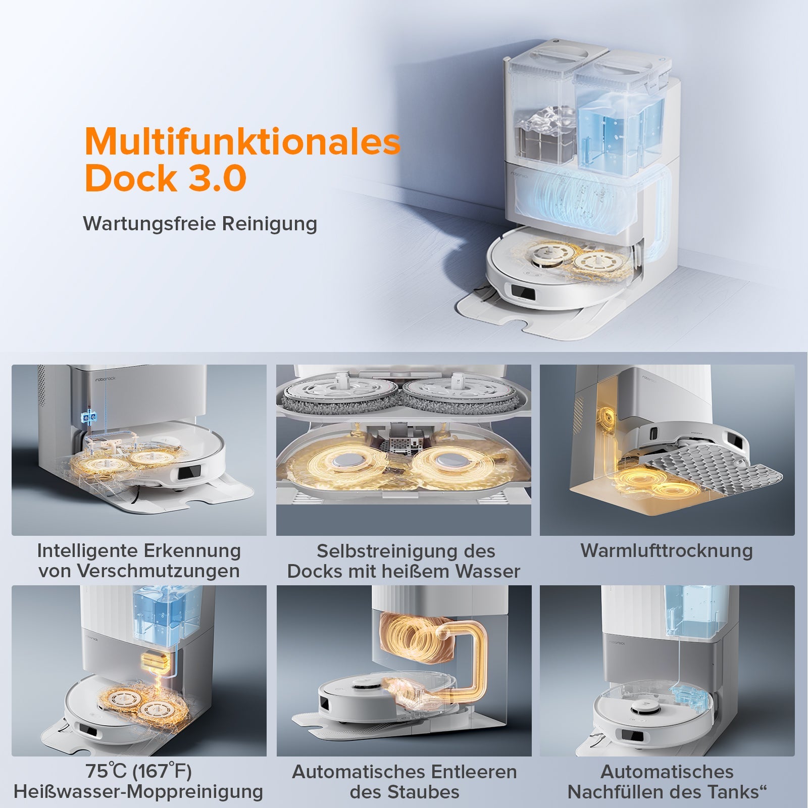 Roborock Qrevo Edge S5A Saugroboter (verbessert von Qrevo Pro) mit Multifunktions-Dockingstation 3.0
