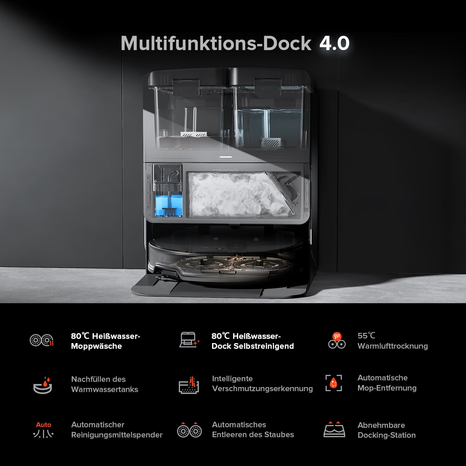 Roborock Saros 10R Saugroboter mit Wischfunktion & abnehmbarem Wischmopp