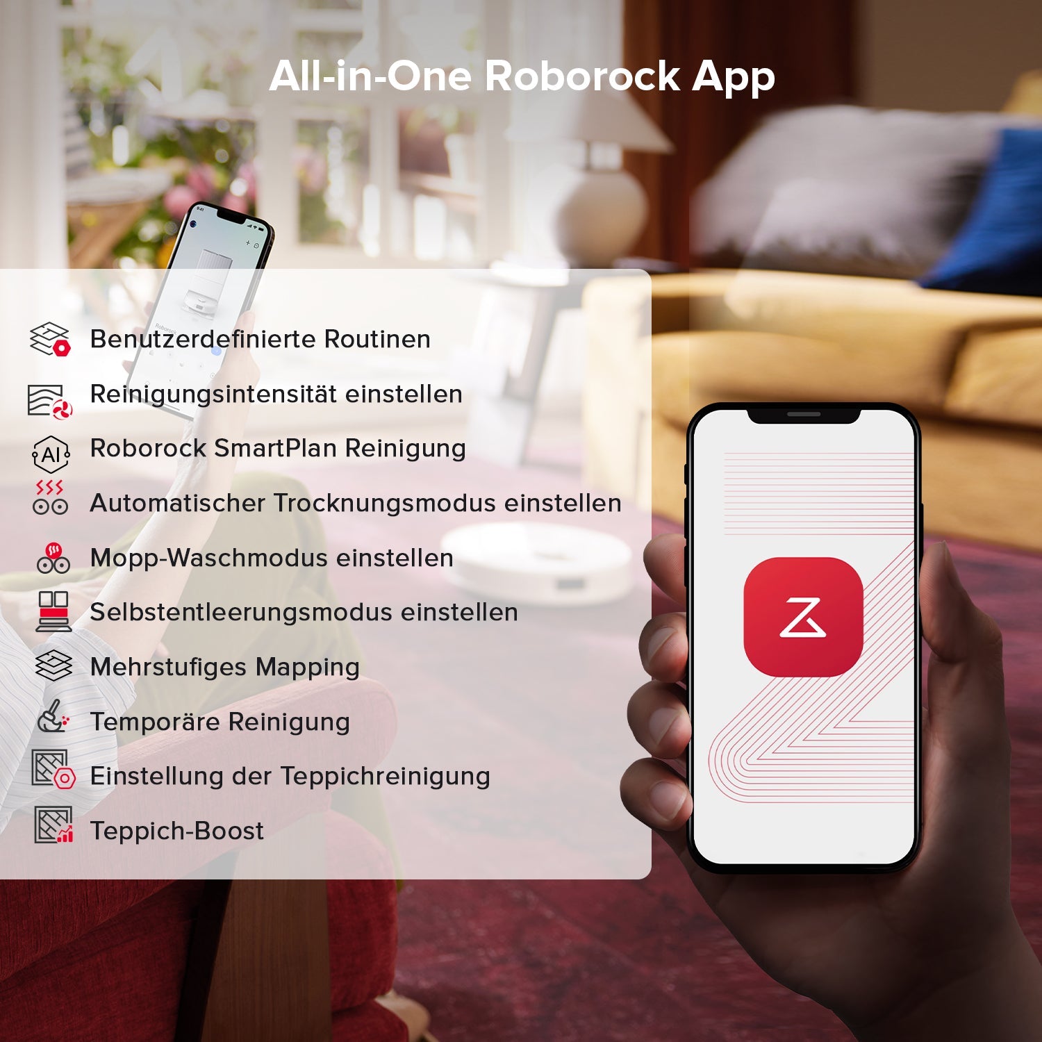 Roborock Qrevo S5V Saugroboter mit Multifunktions-Dockingstation
