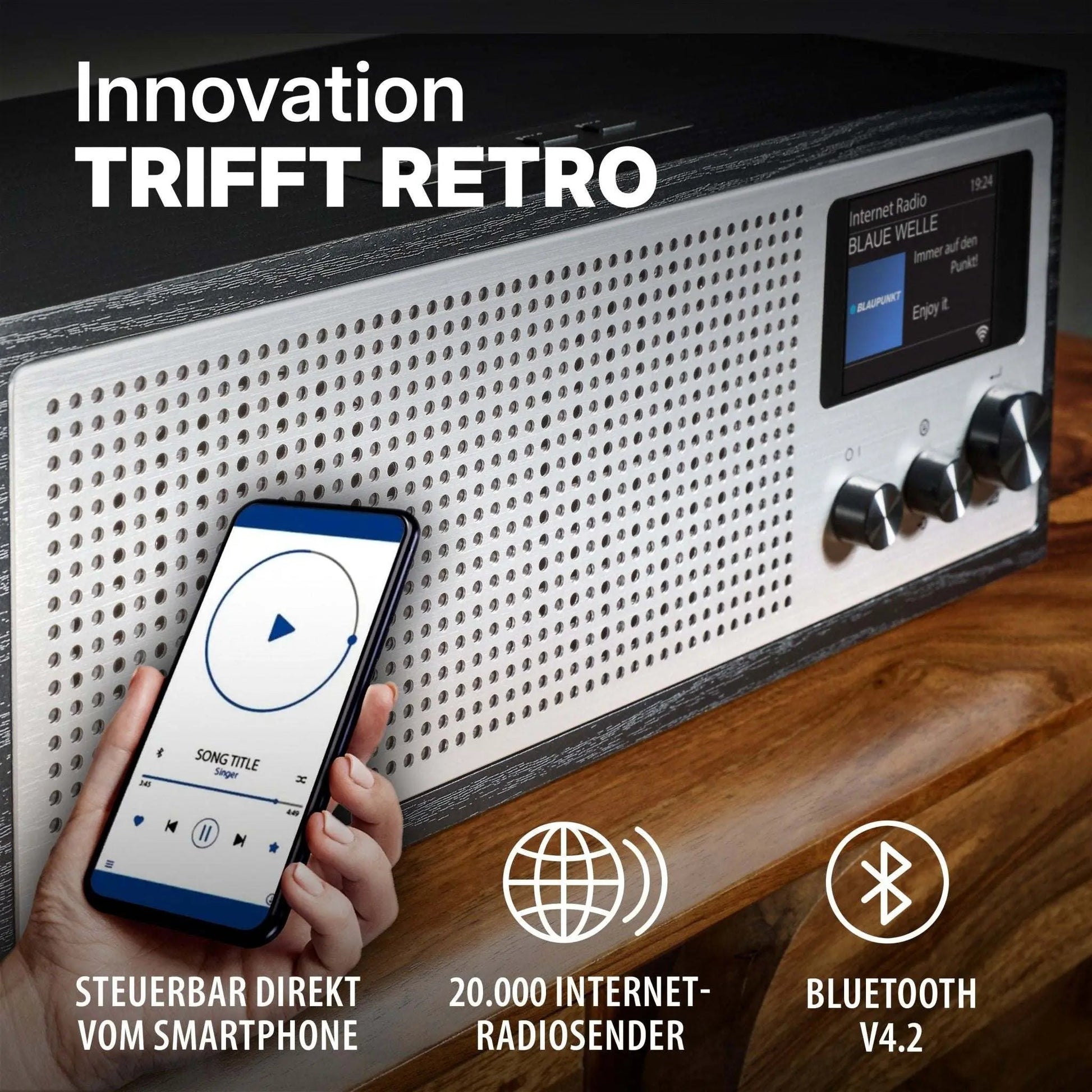 Blaupunkt Internetradio mit DAB+ | NAPOLI - Schwarz - Radio