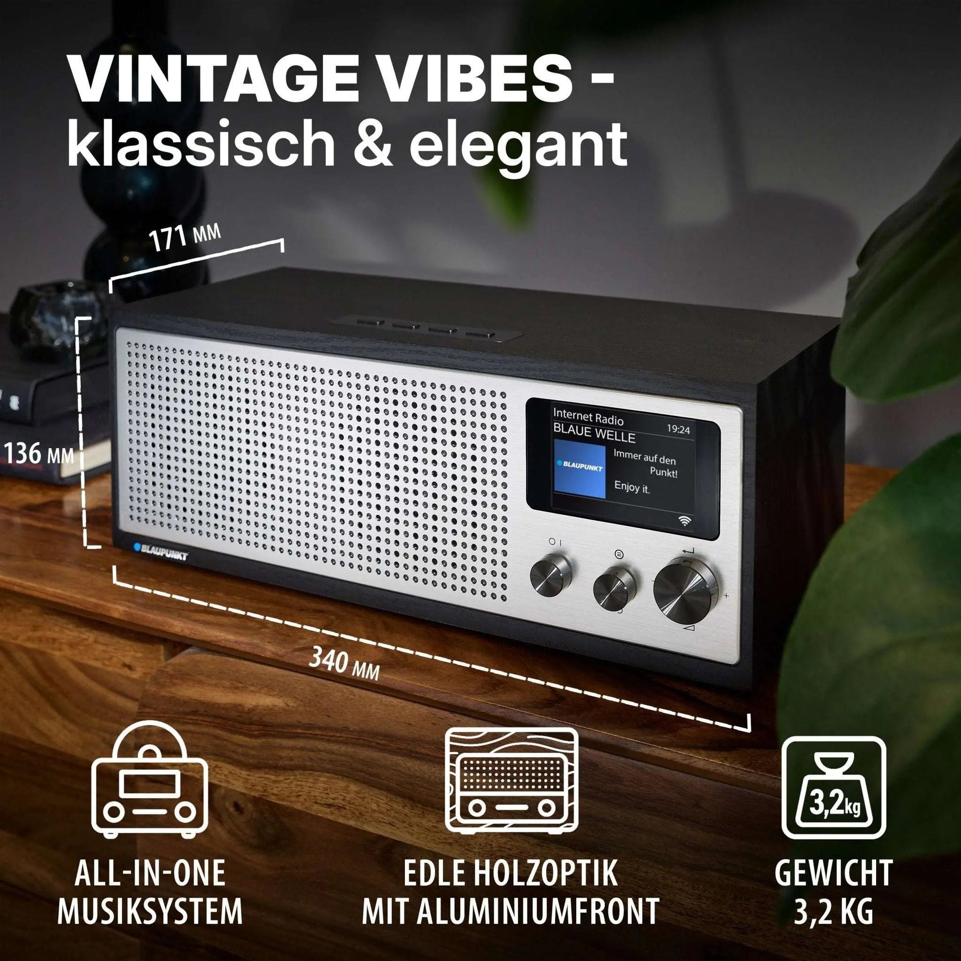 Blaupunkt Internetradio mit DAB+ | NAPOLI - Schwarz - Radio