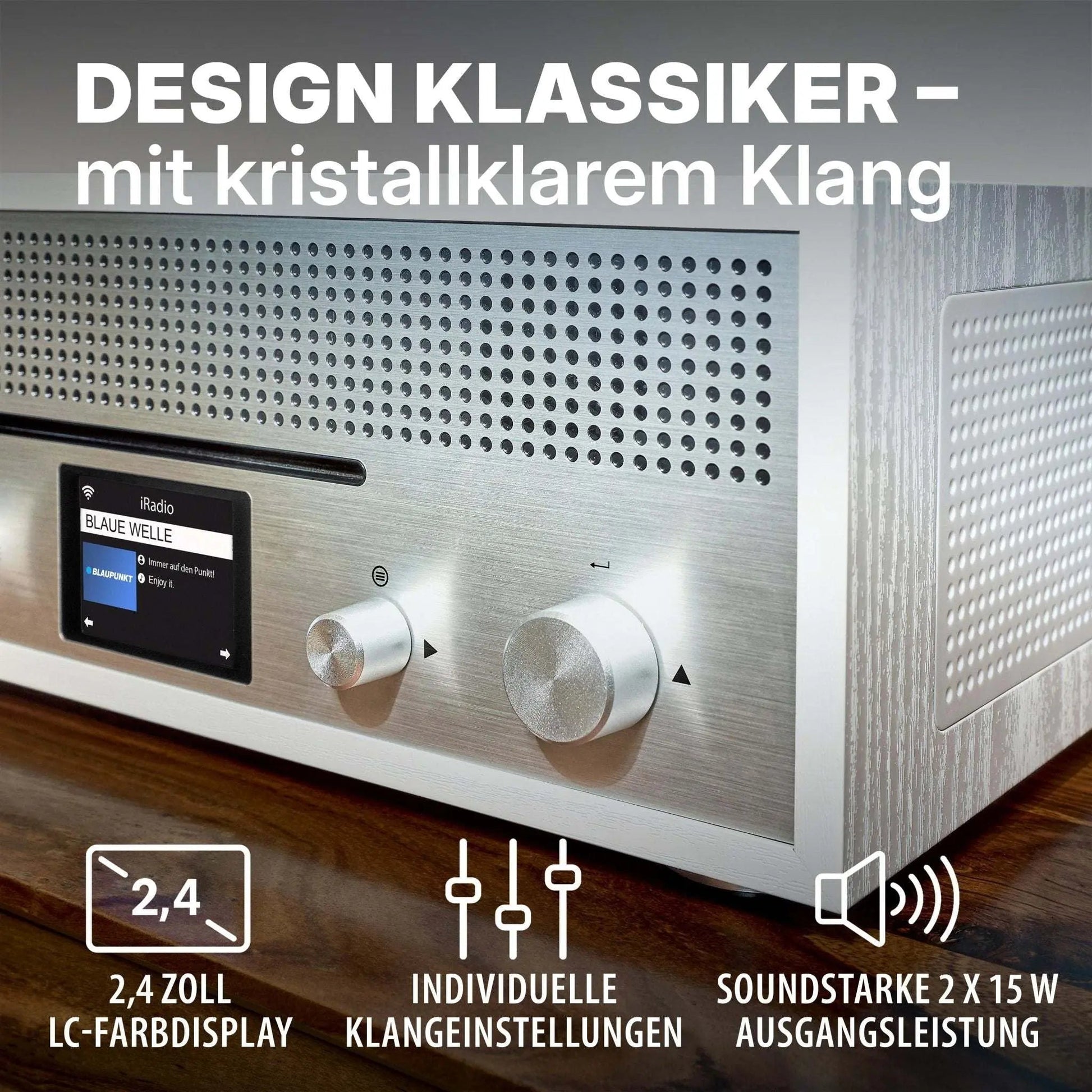 Blaupunkt Nostalgie Internetradio mit CD | MILANO Weiß