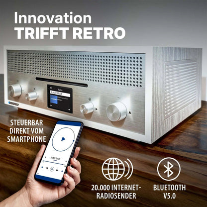 Blaupunkt Nostalgie Internetradio mit CD | MILANO Weiß