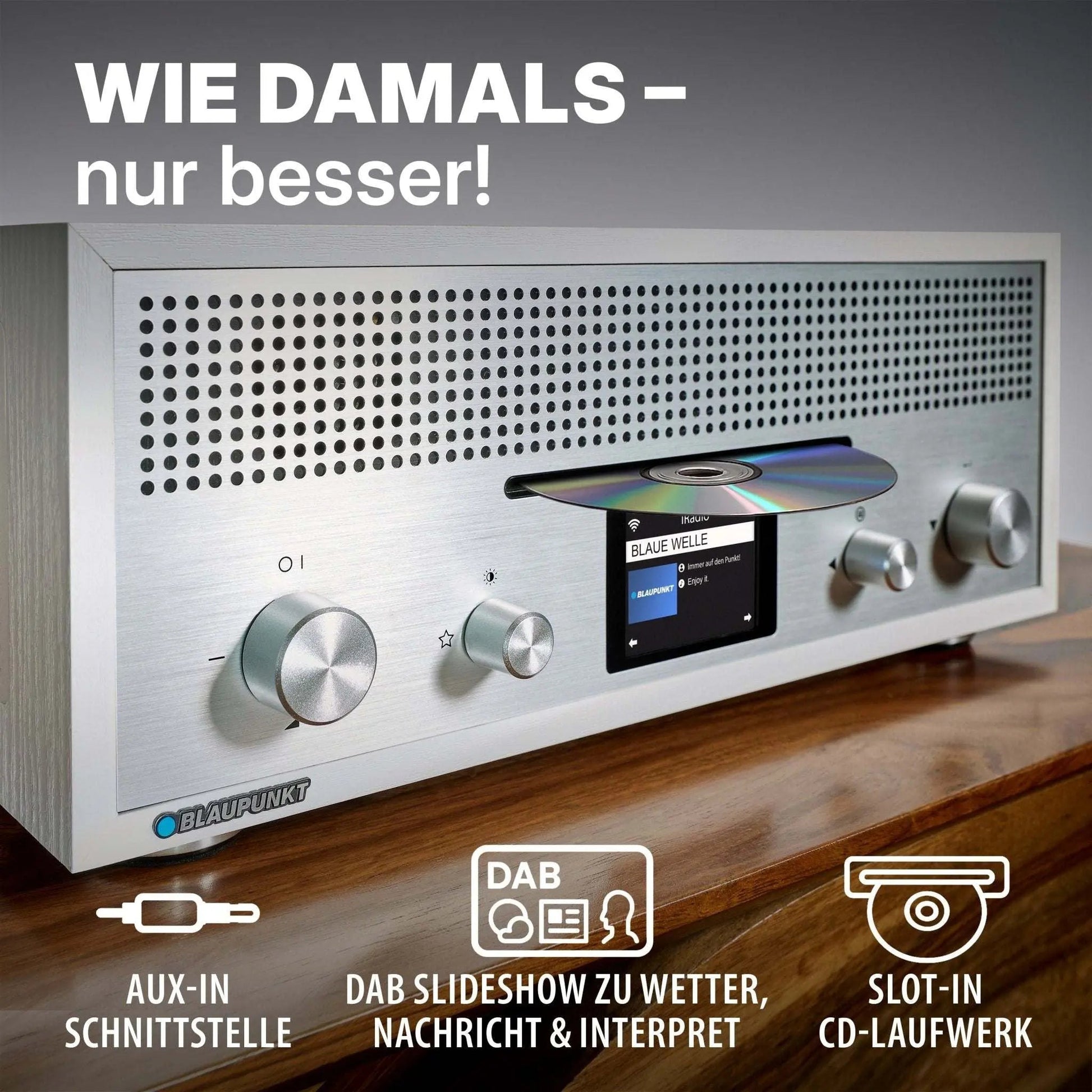 Blaupunkt Nostalgie Internetradio mit CD | MILANO Weiß
