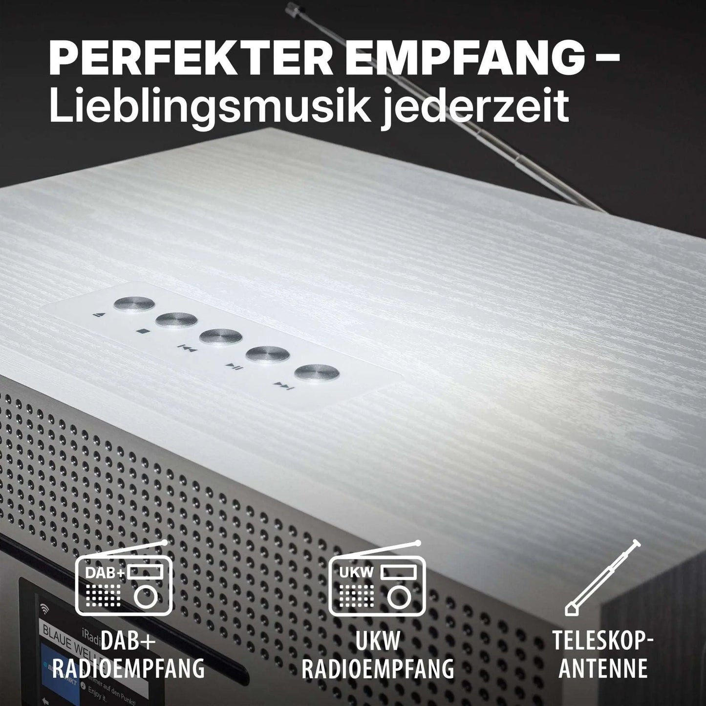 Blaupunkt Nostalgie Internetradio mit CD | MILANO Weiß