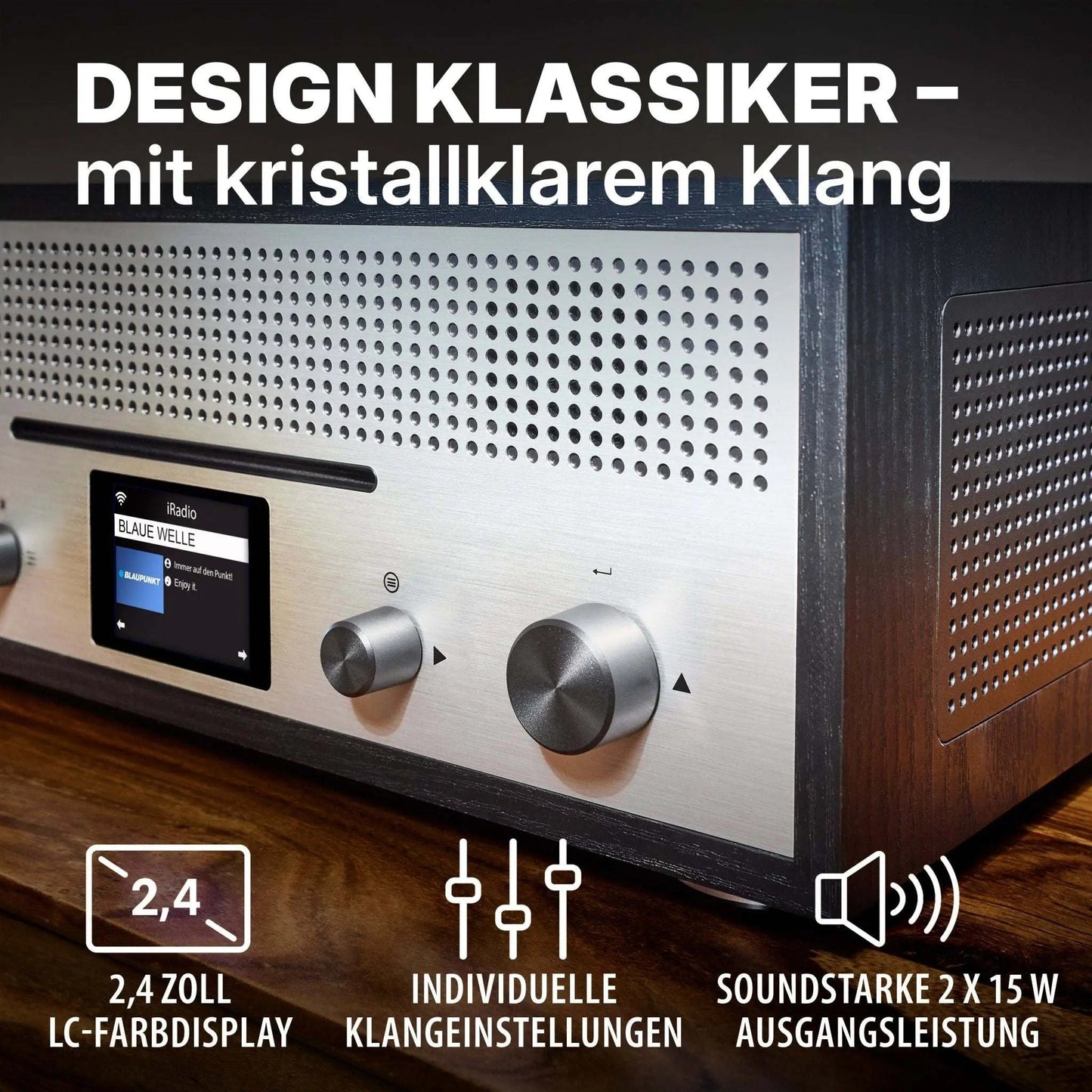 Blaupunkt Nostalgie Internetradio mit CD | MILANO Schwarz