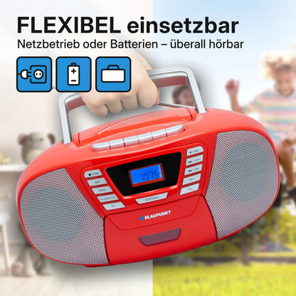 Blaupunkt BOOMBOX MIT CD PLAYER FÜR KINDER | B 120 Red