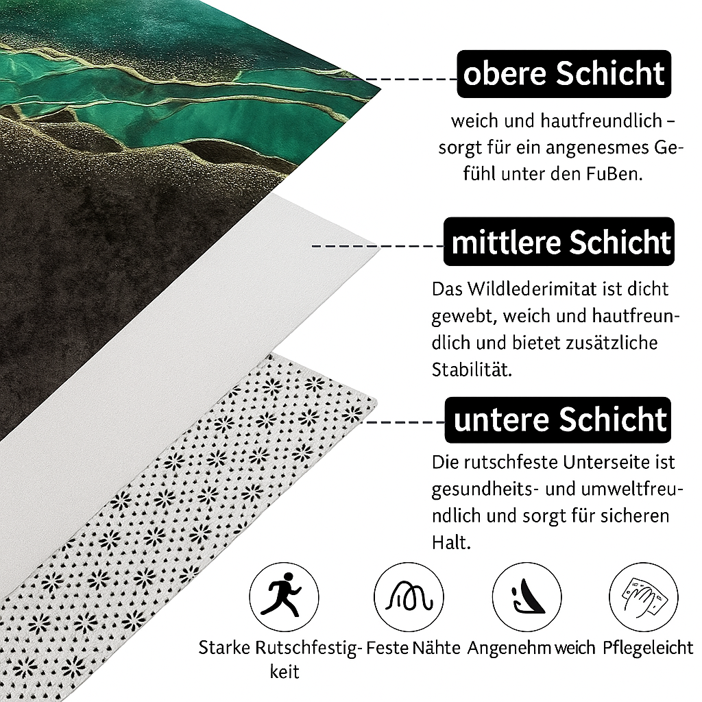 Retro Vinyl Teppich rund – Schallplatten Design aus weichem