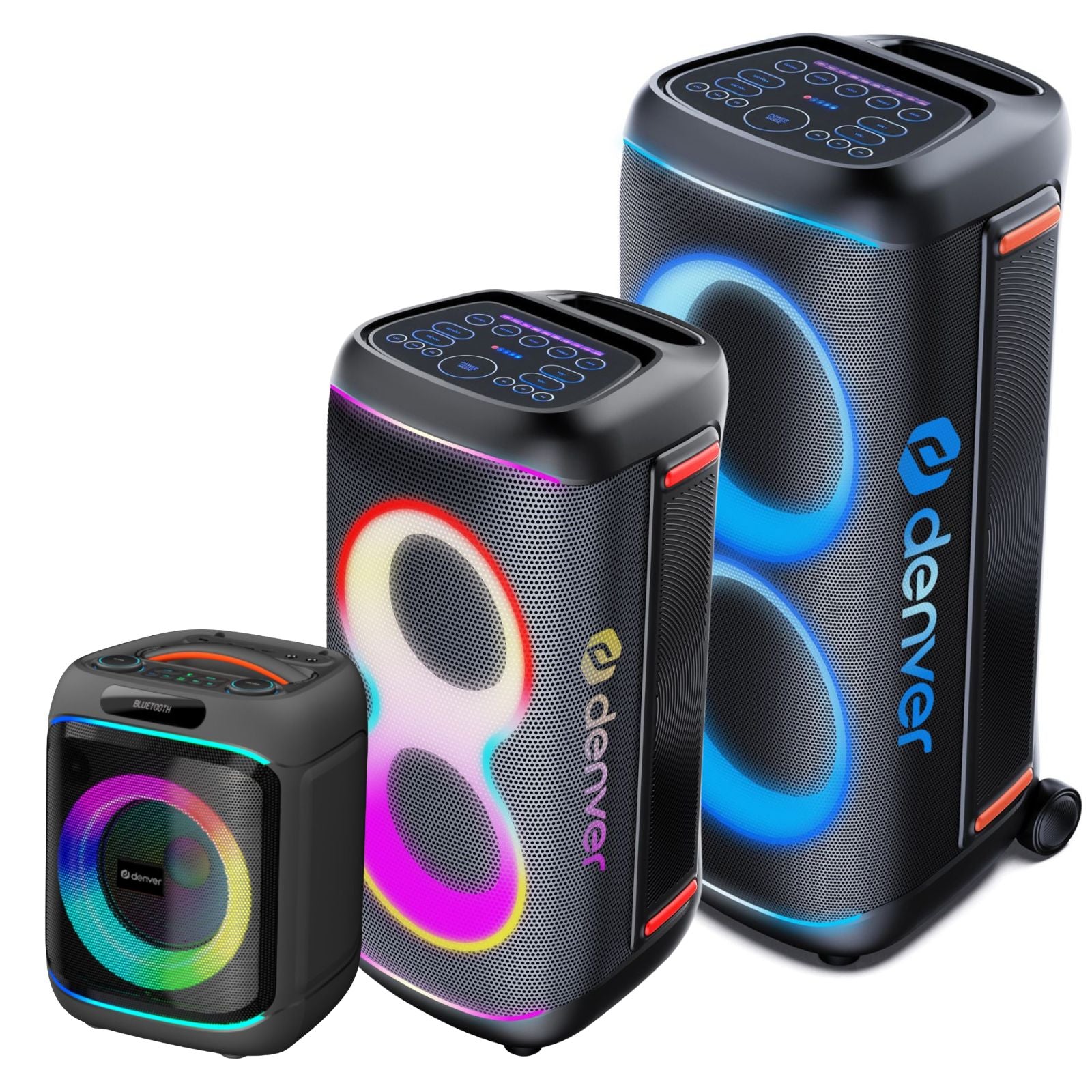 Denver BPS Event- und Partylautsprecher mit Mikrofon Akku