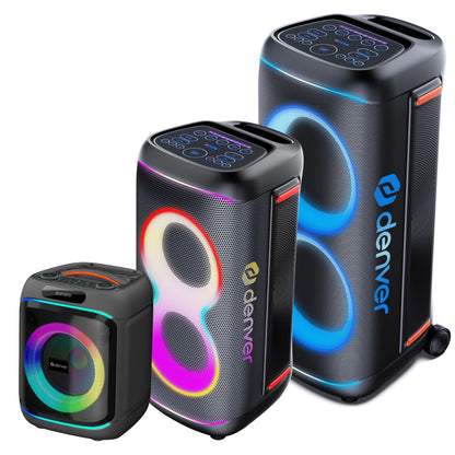 Denver BPS Event- und Partylautsprecher mit Mikrofon Akku