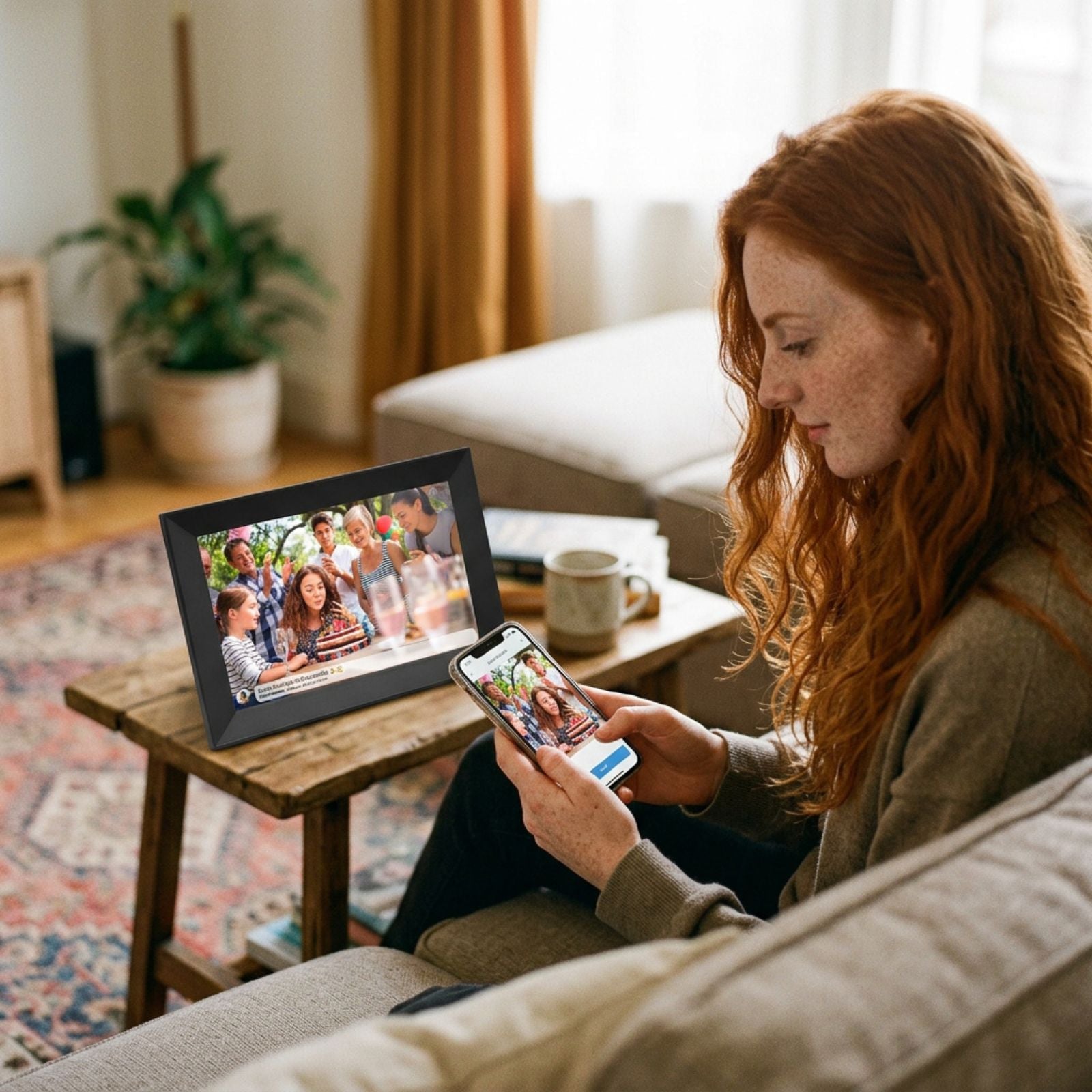 Denver PFF-1063BMK2 Full-HD digitaler Wi-Fi-Bilderrahmen