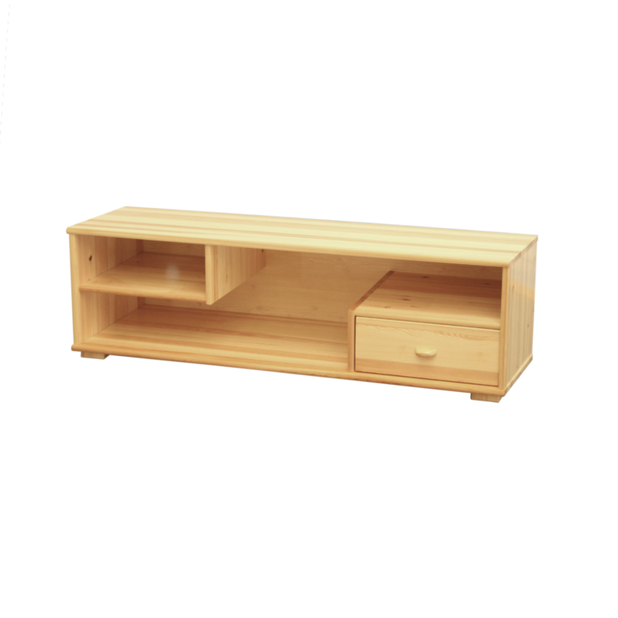 Vanessa HiFi-Lowboard 150 cm – Kiefer Massivholz mit 1 Schublade