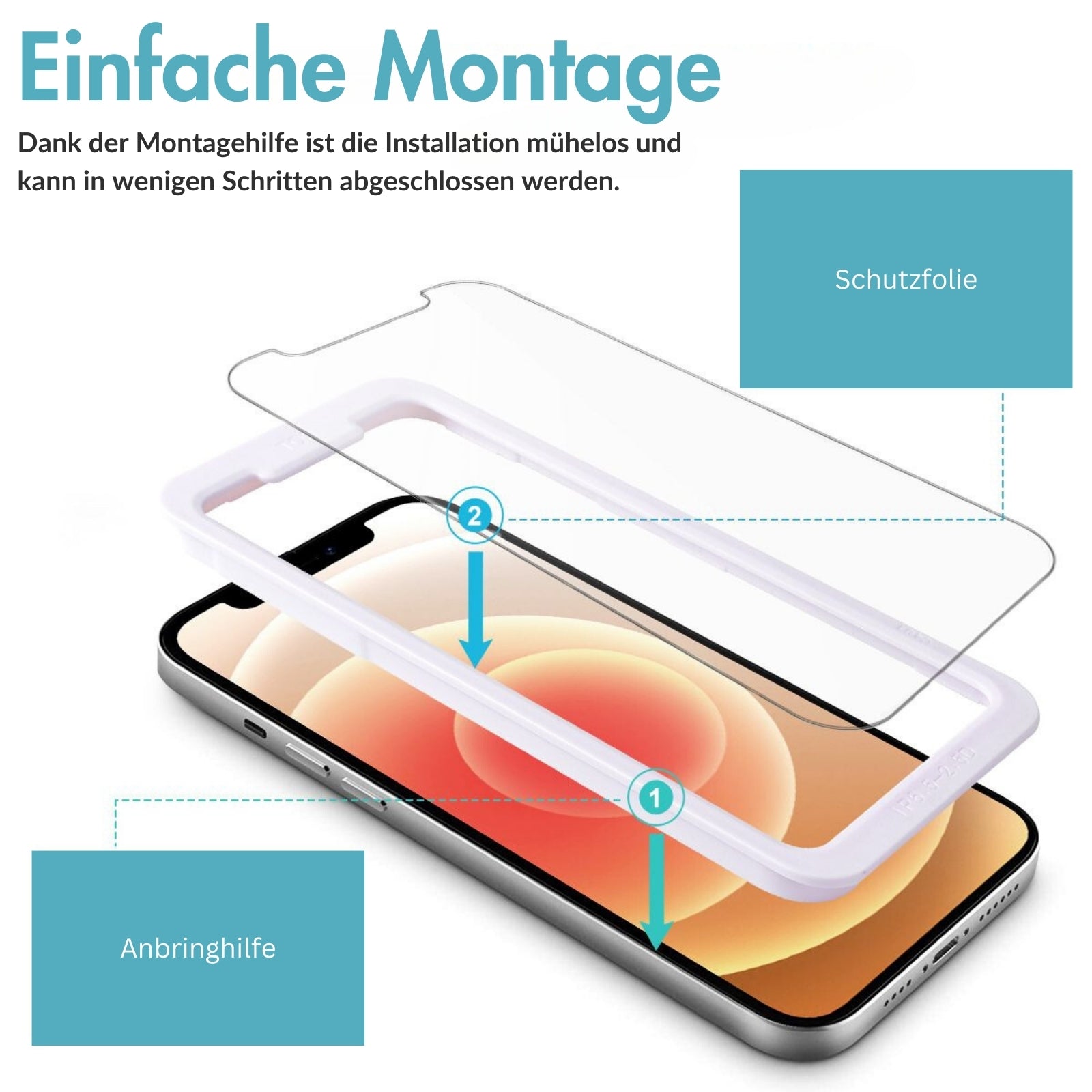 MonkeyTEC 3er-Set Blickschutzfolie 9H Sichtschutz