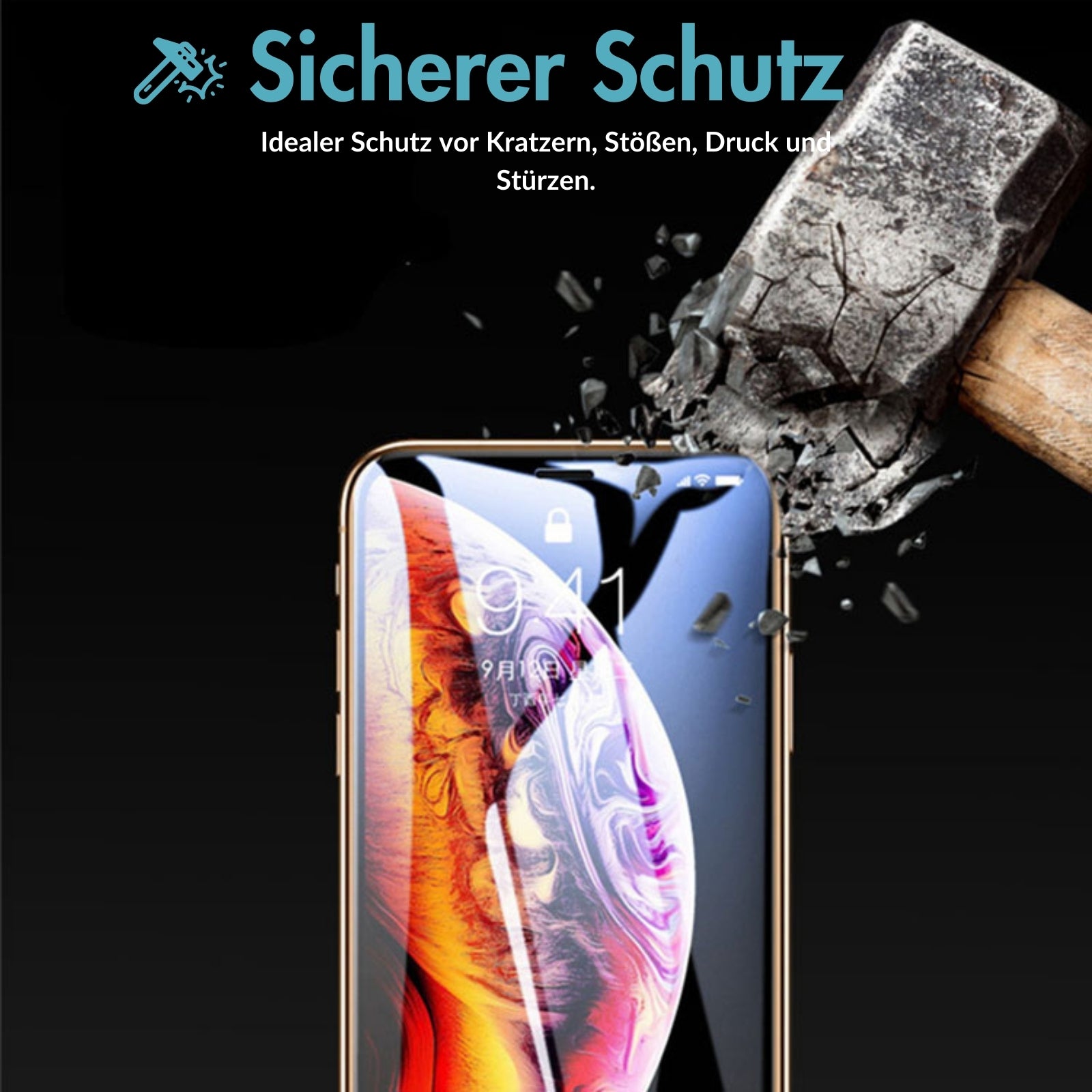 MonkeyTEC 3er-Set Blickschutzfolie 9H Sichtschutz