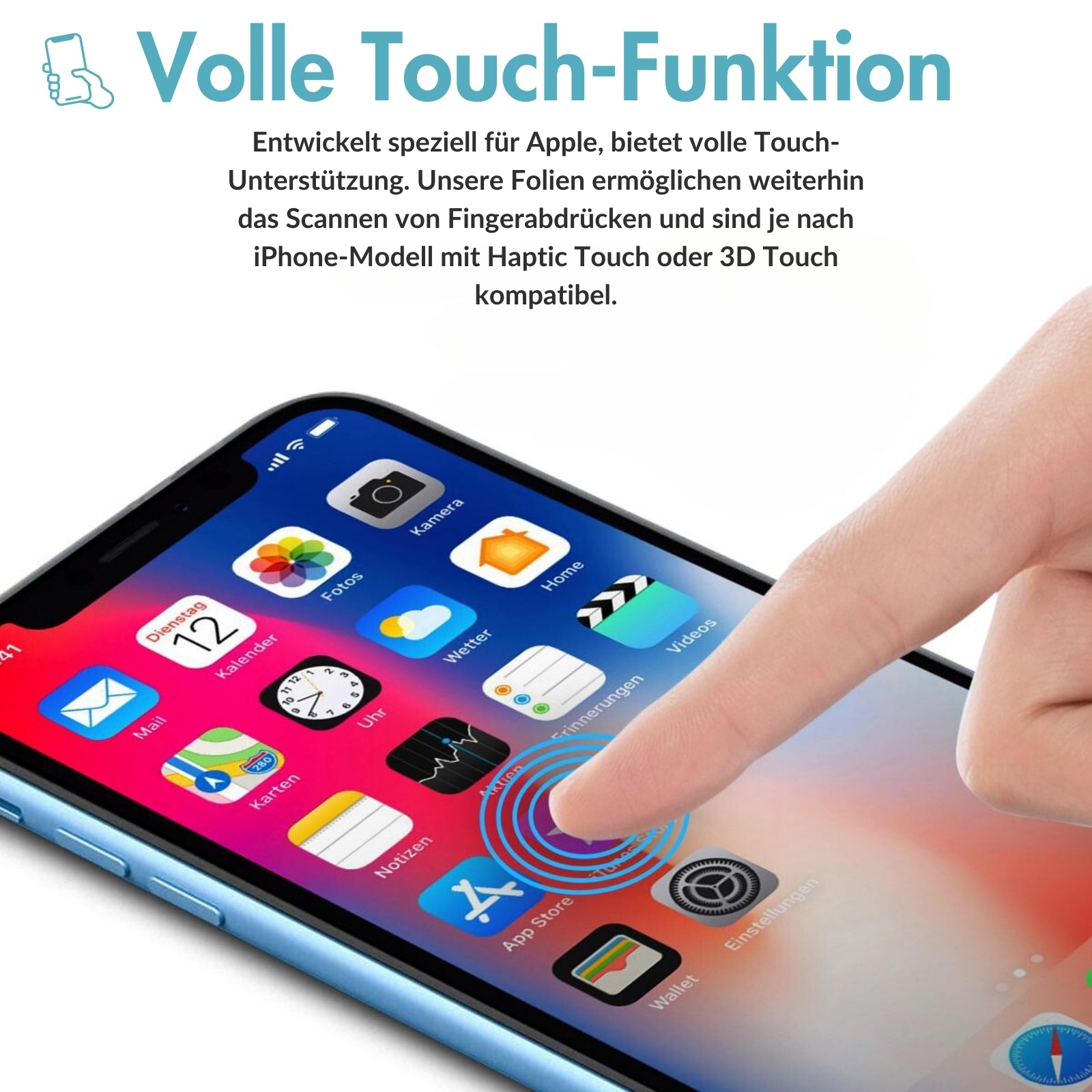 MonkeyTEC 3er-Set Blickschutzfolie 9H Sichtschutz