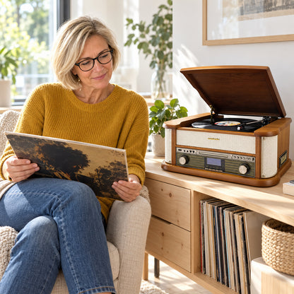 Soundmaster NR566BE Stereoanlage in einer Wohnszene
