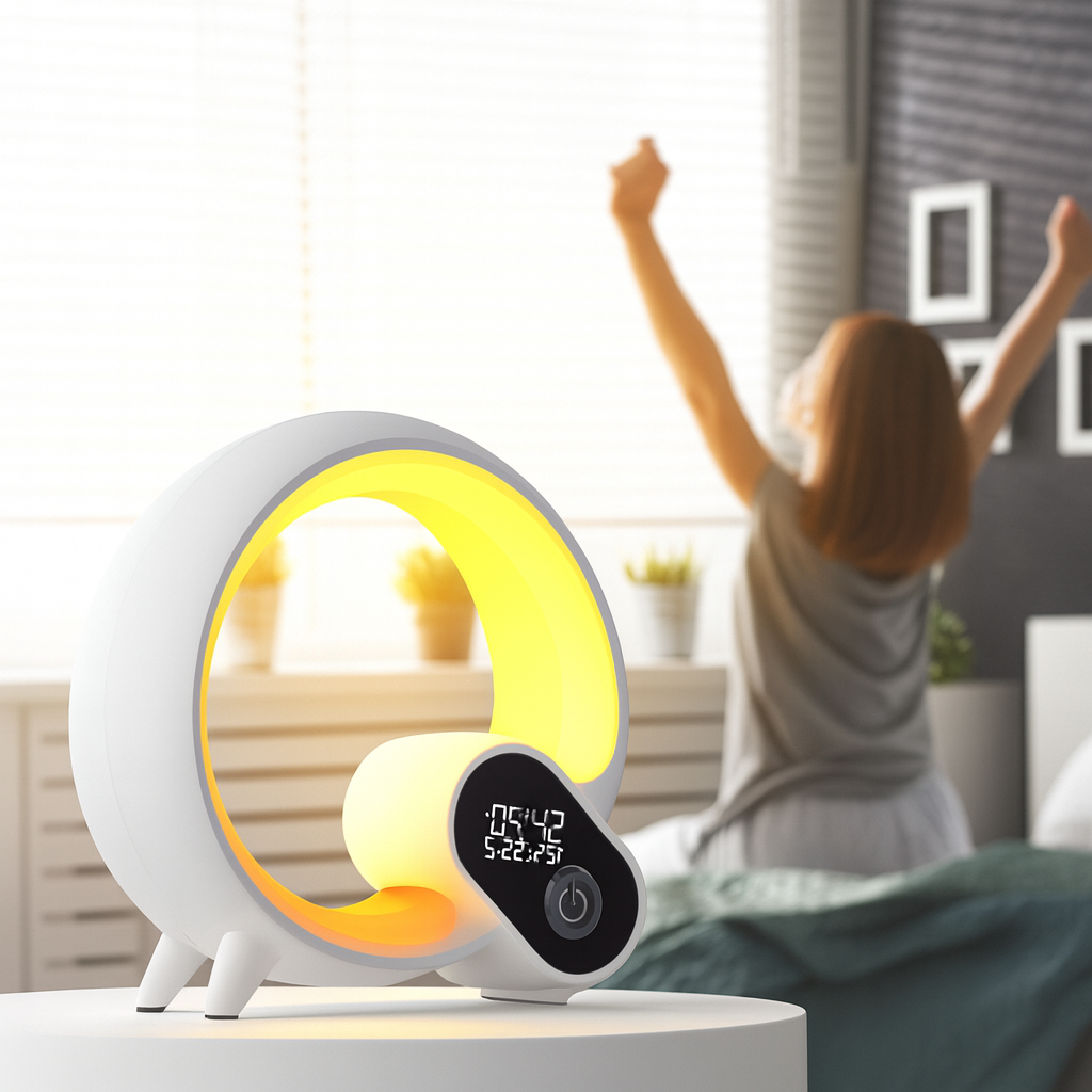 Q Light Smart Wecker mit White Noise & RGB-Licht –