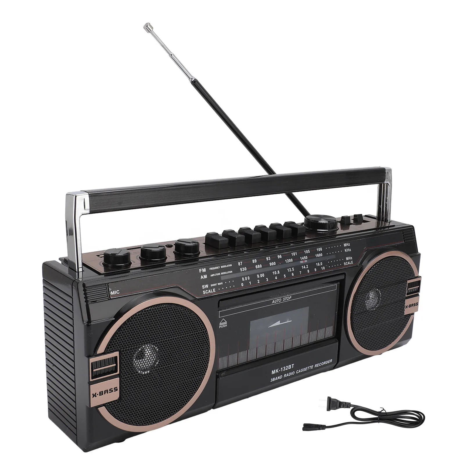 AM FM SW Cassette Player Bluetooth Vintage Great Sound