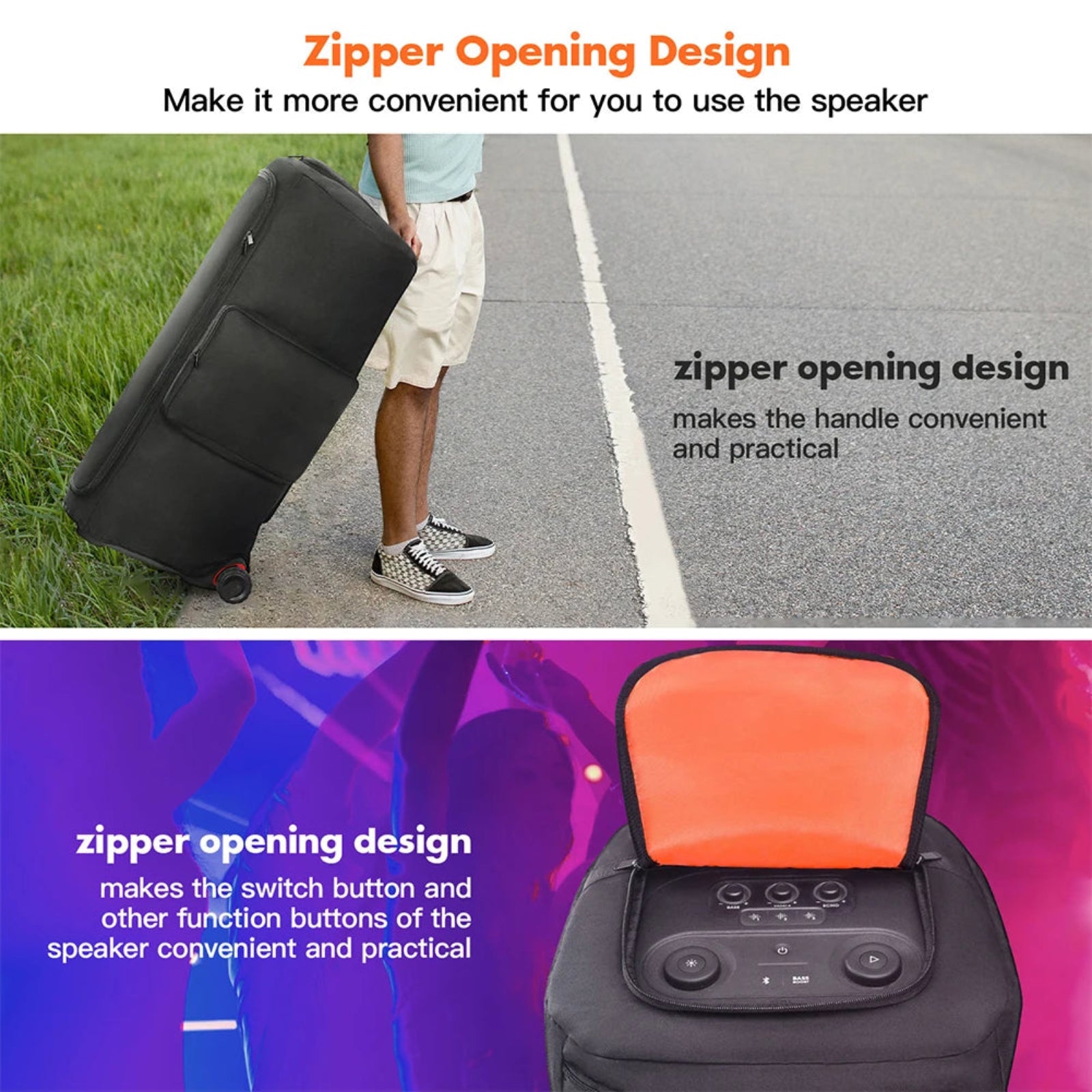 Speaker Carry Cover with Mic Pocket Portable Speaker Dust