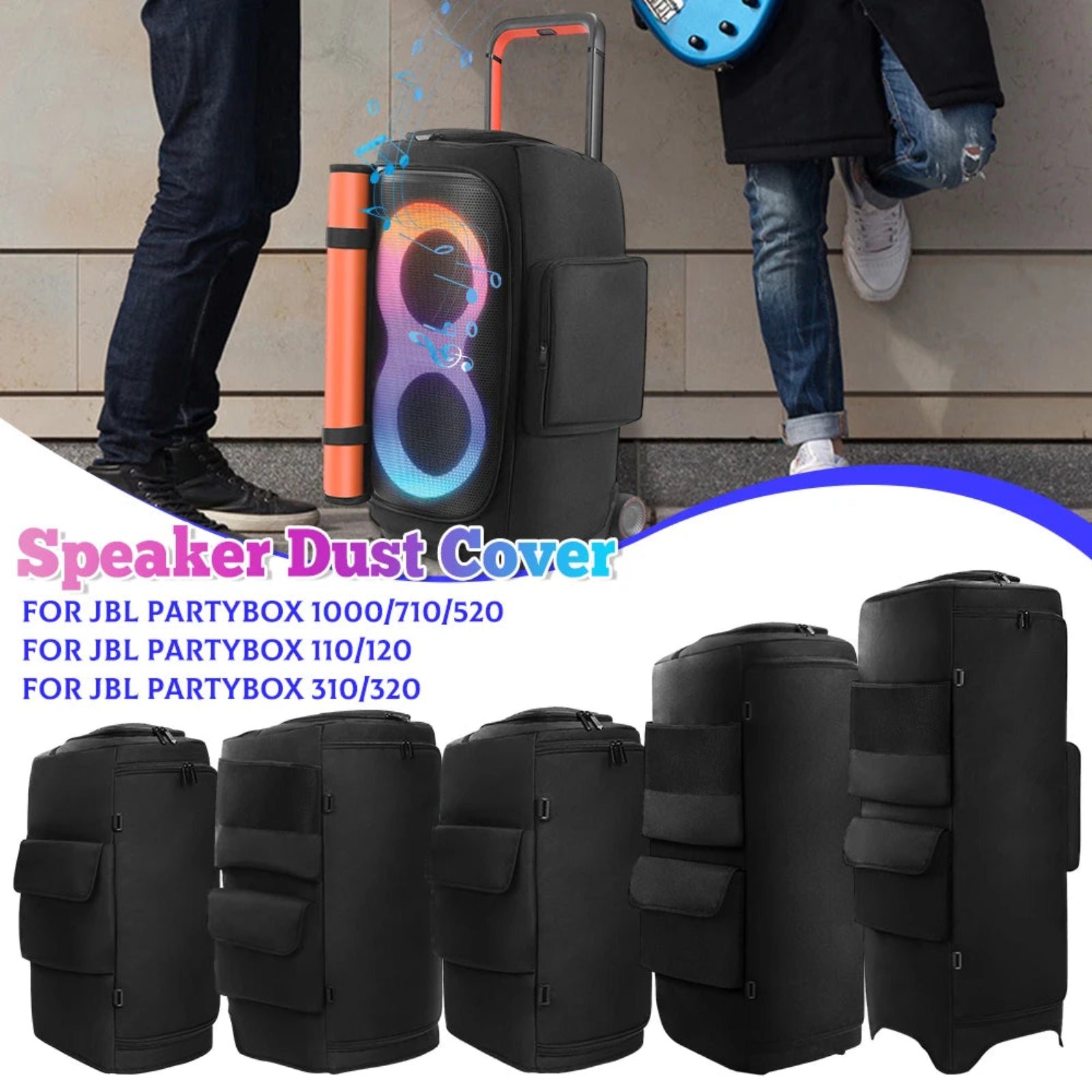 Speaker Carry Cover with Mic Pocket Portable Speaker Dust